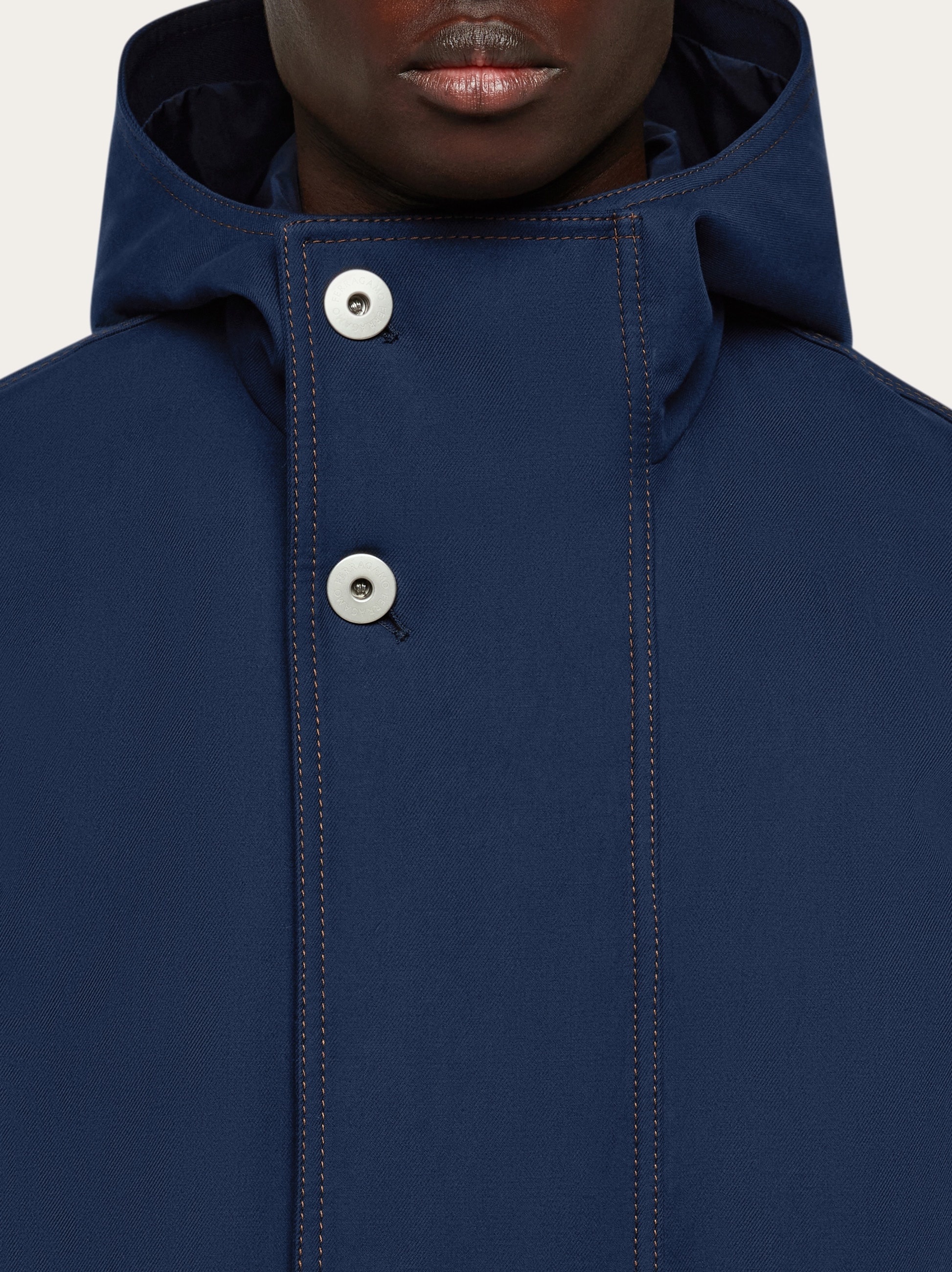 Denim hooded blouson - 5