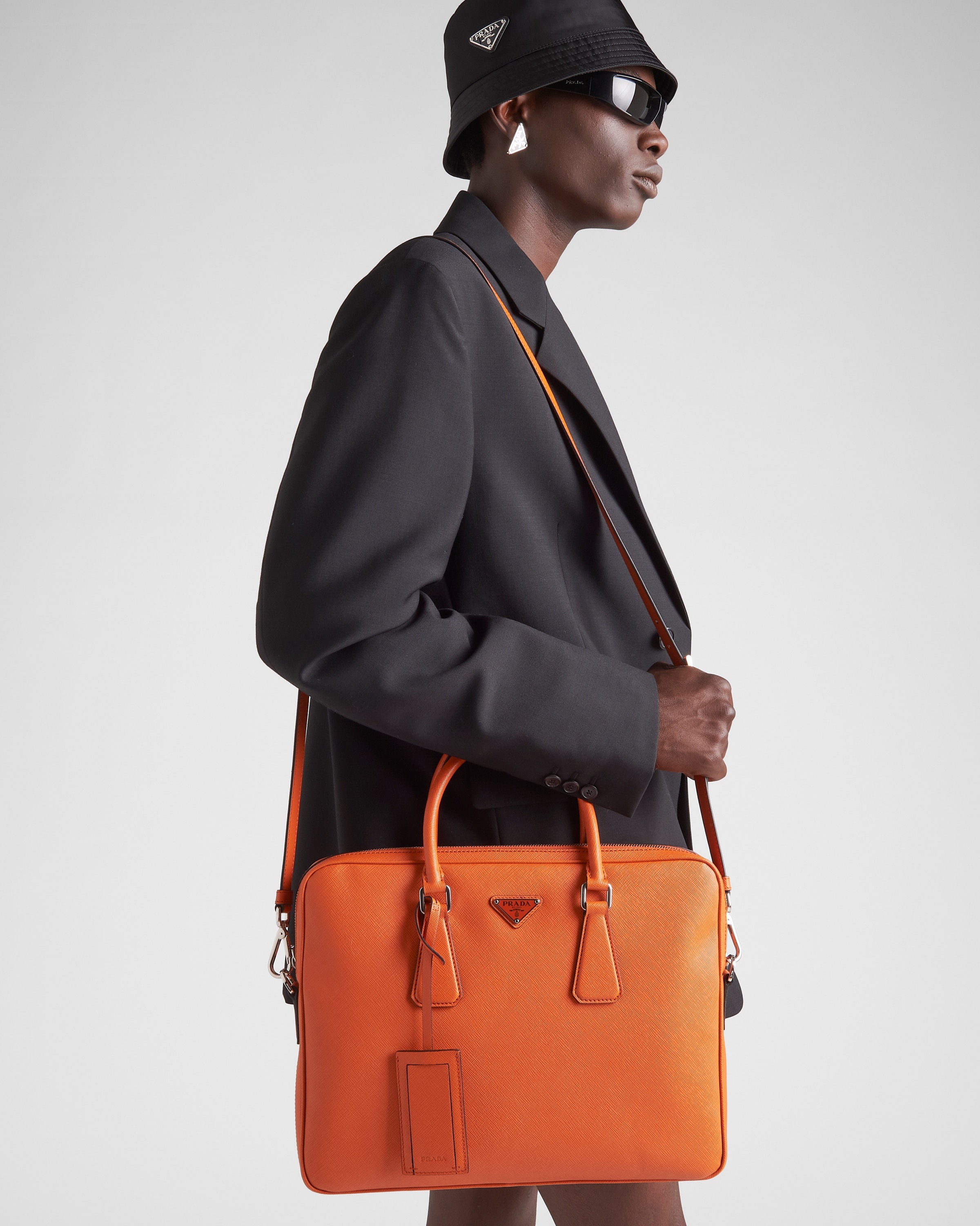 Saffiano Leather Work Bag - 8