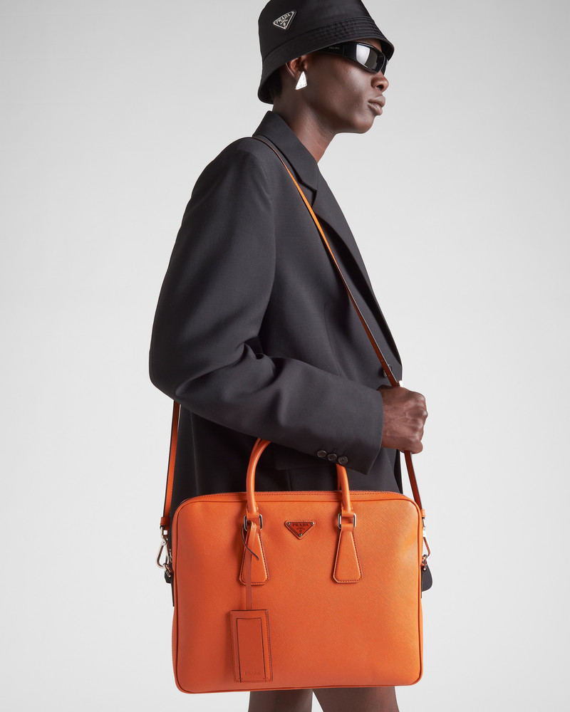 Saffiano Leather Work Bag 8