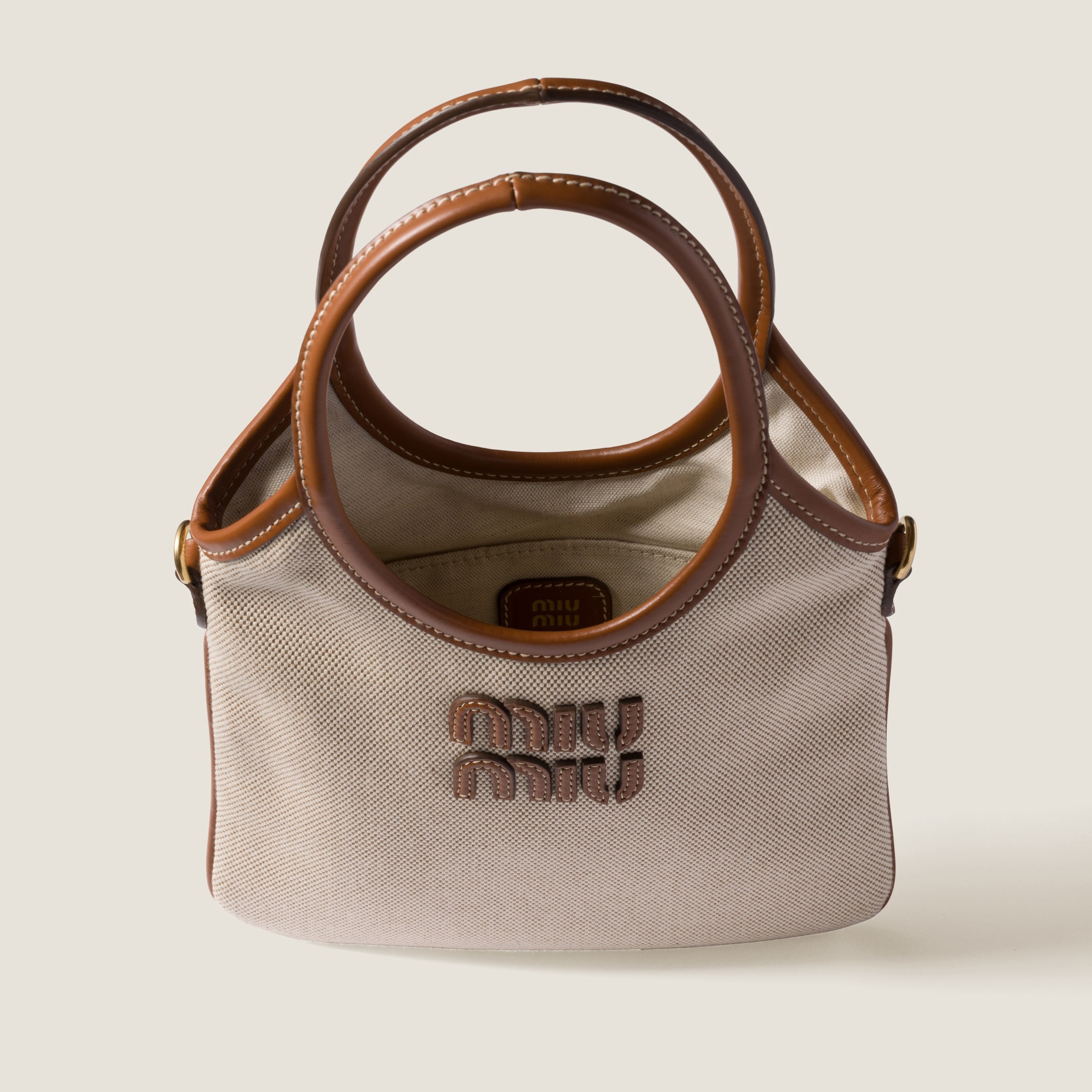 Miu Miu Ivy canvas and leather bag | REVERSIBLE