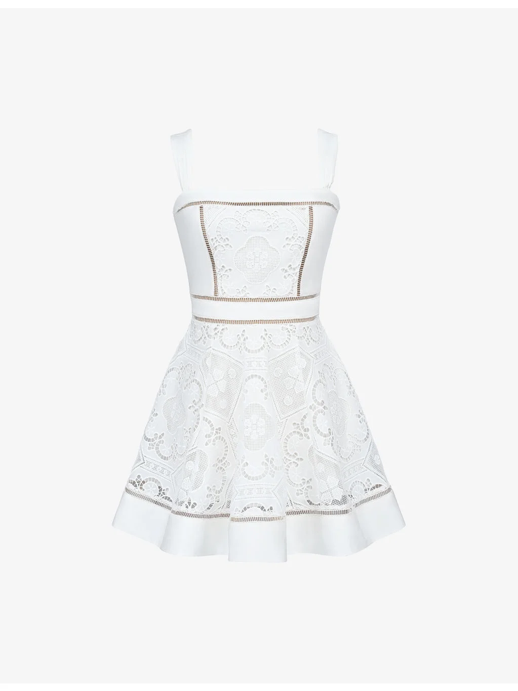 Ava Broderie-Anglaise Cotton Mini Sundress - 1