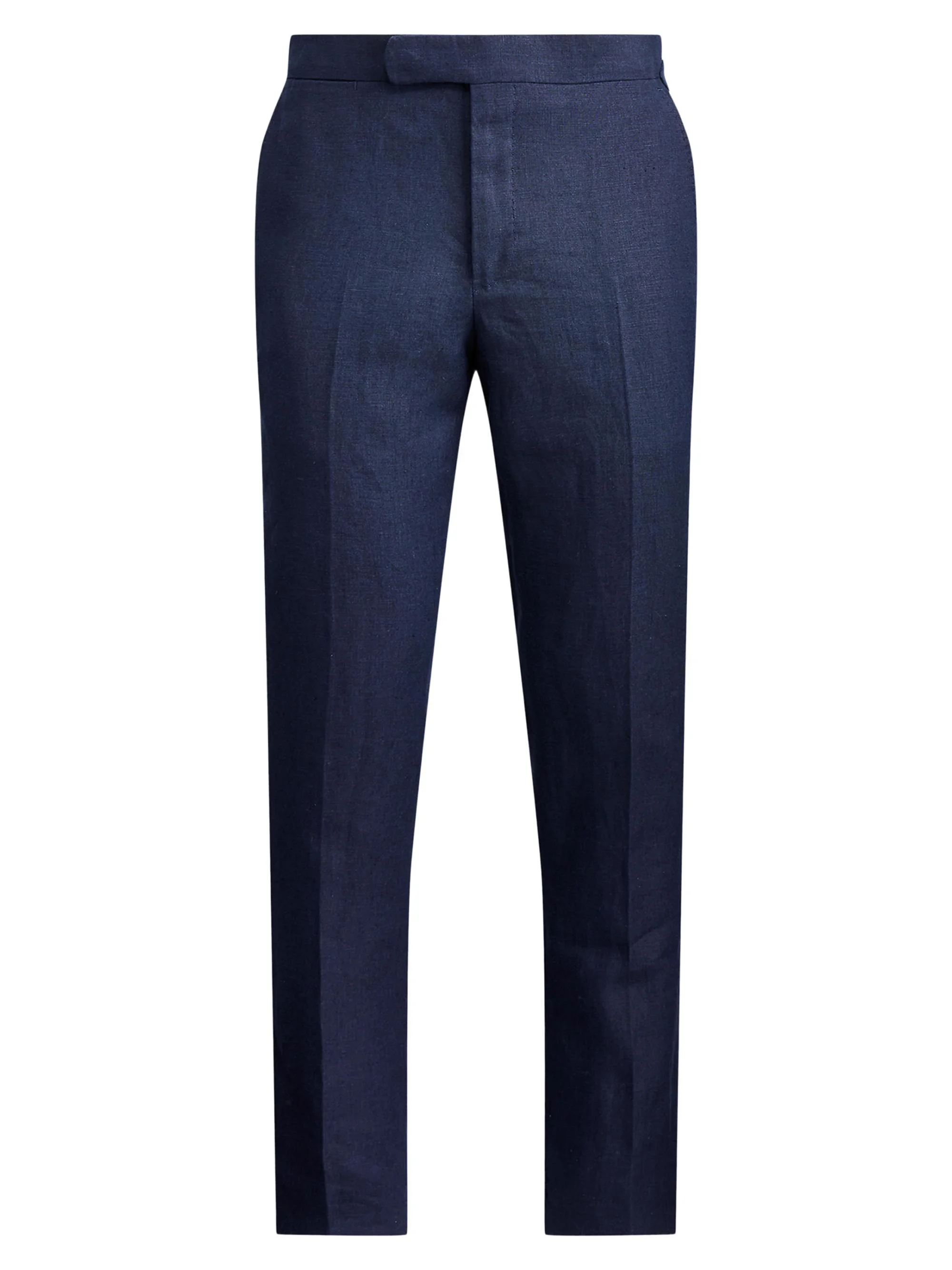 Men's Linen Crease-Front Pants - Navy - 1