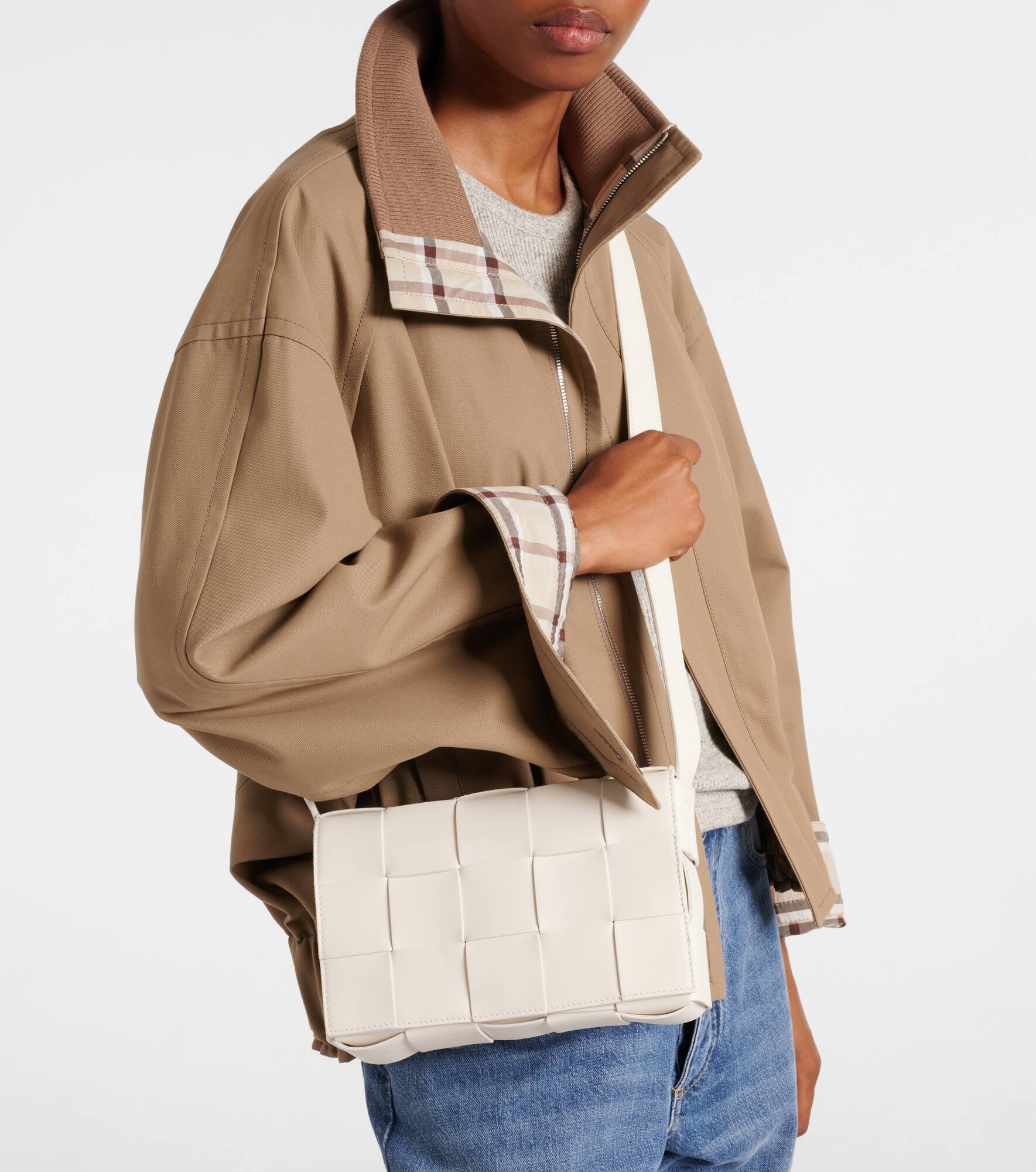 Cassette leather shoulder bag - 6