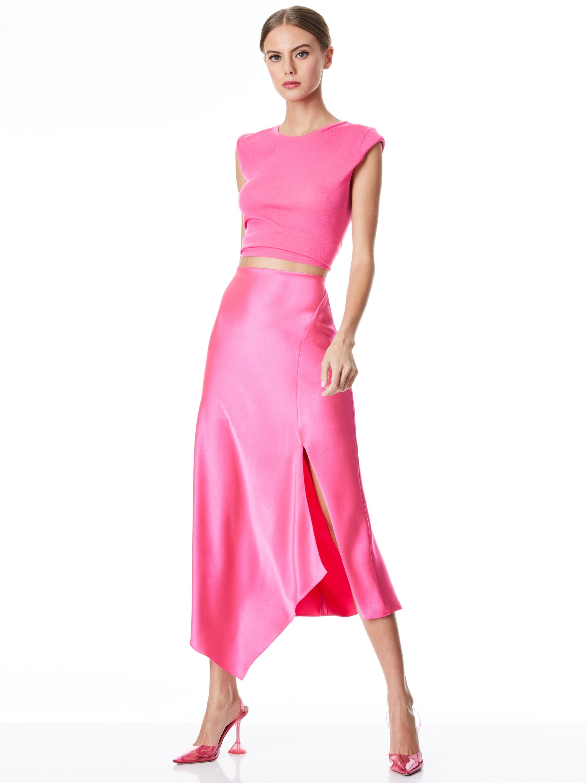 HARMONY DRAPEY ASYMMETRICAL MIDI SKIRT - 6