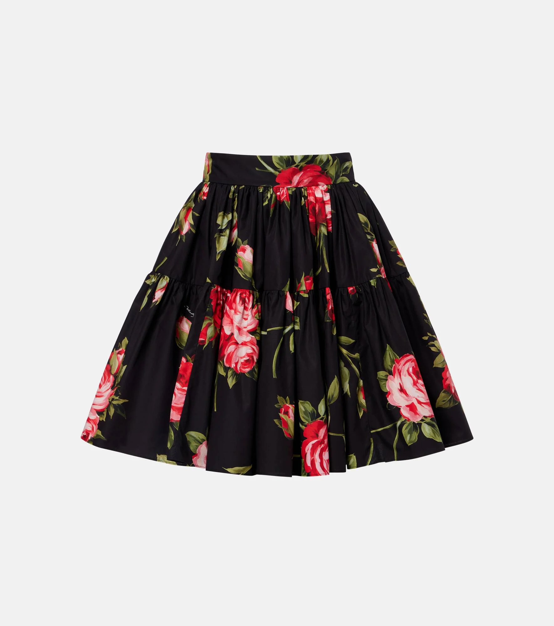 Floral cotton miniskirt - 1