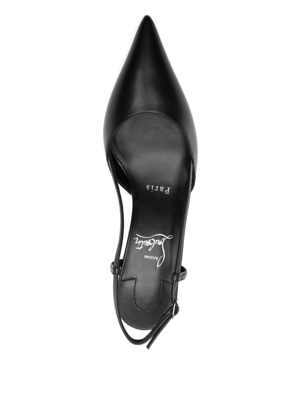 60mm leather heeled pumps - 4
