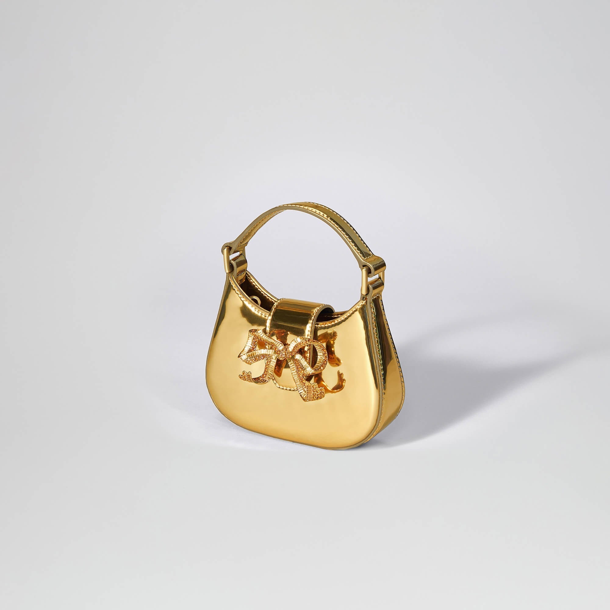 Gold Crescent Bow Micro Bag - 2