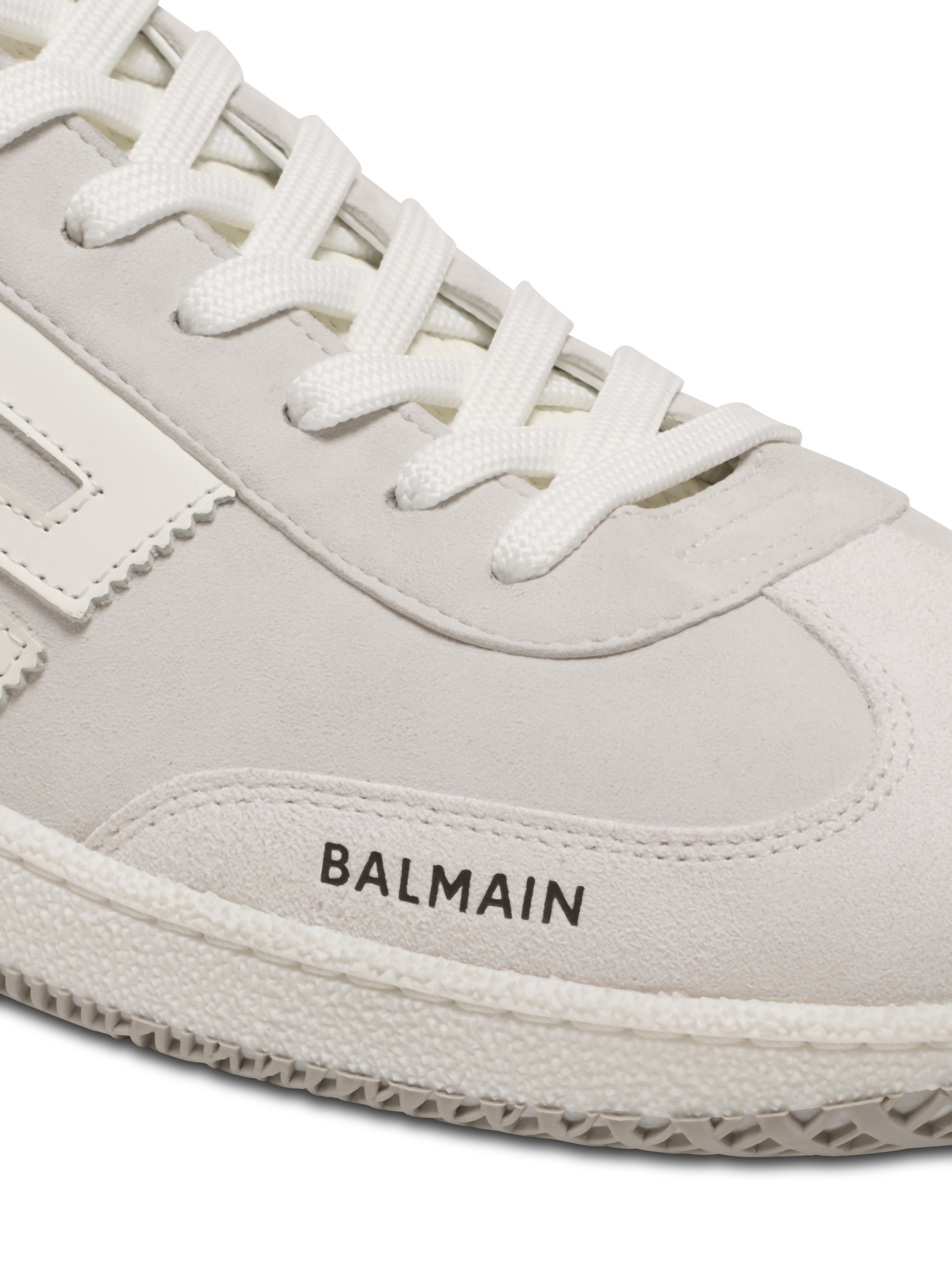 Balmain Swan trainers in calfskin and suede - 6