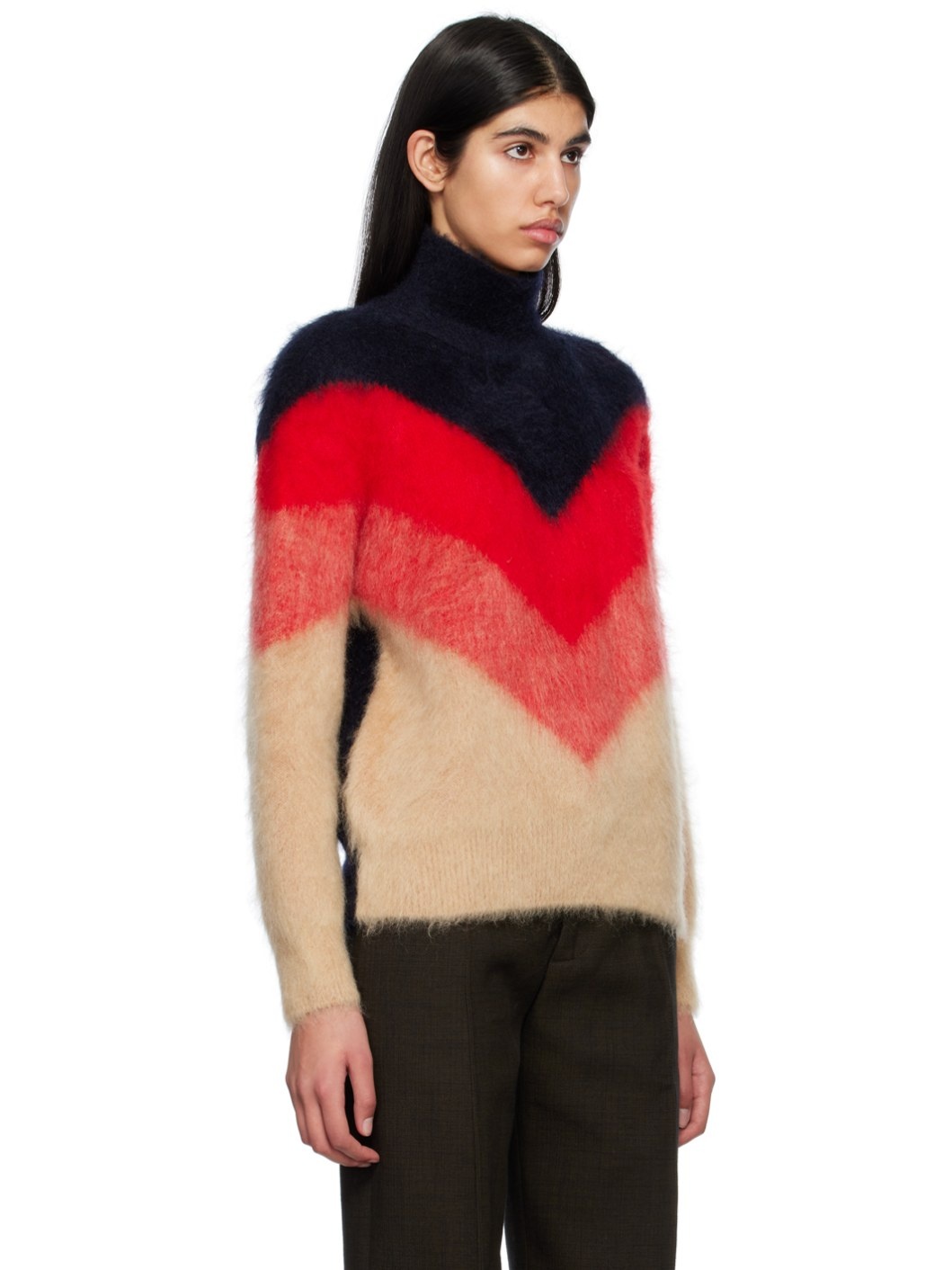 Multicolor Chevron Turtleneck - 2