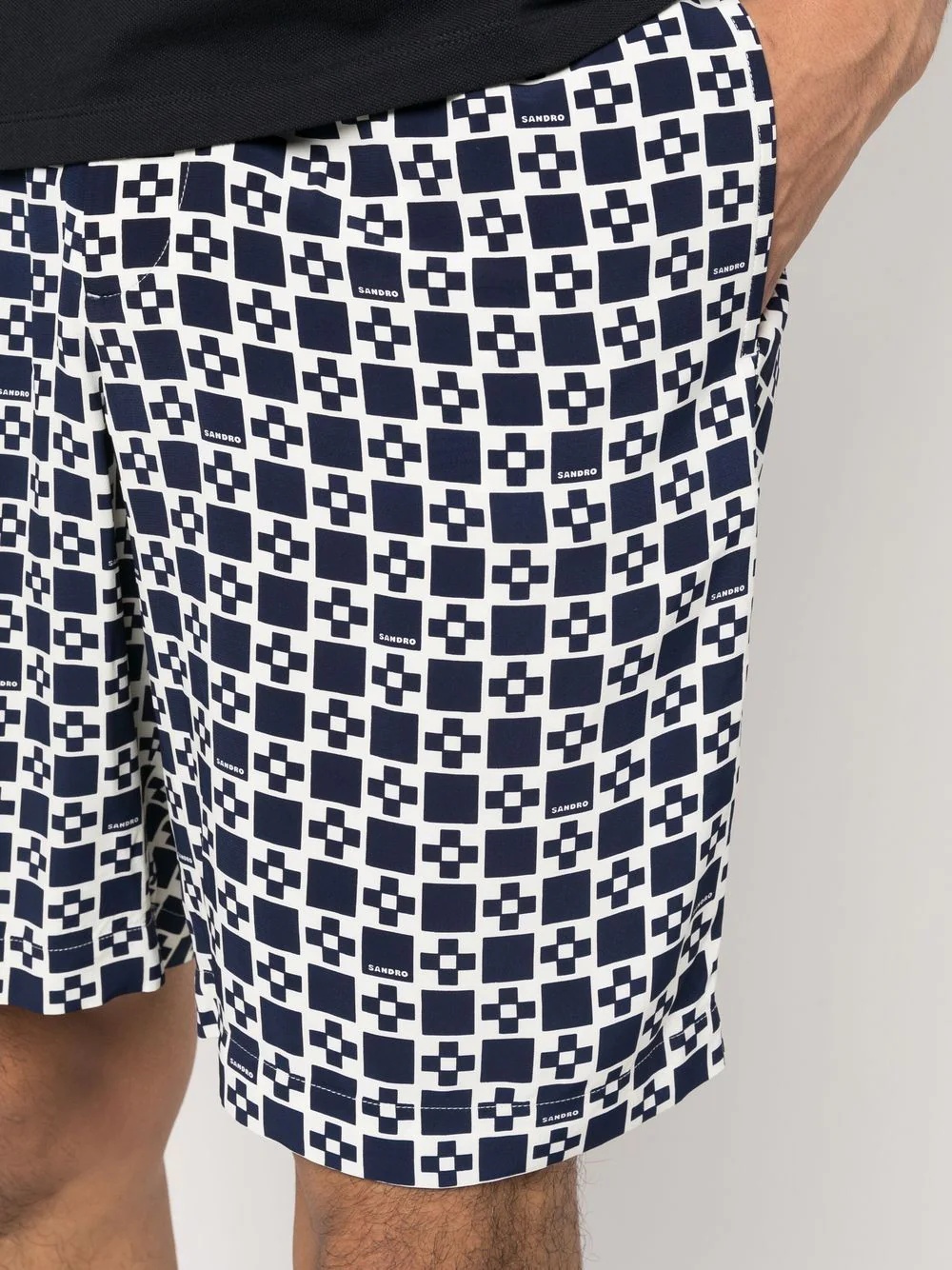 geometric knee-length shorts - 5