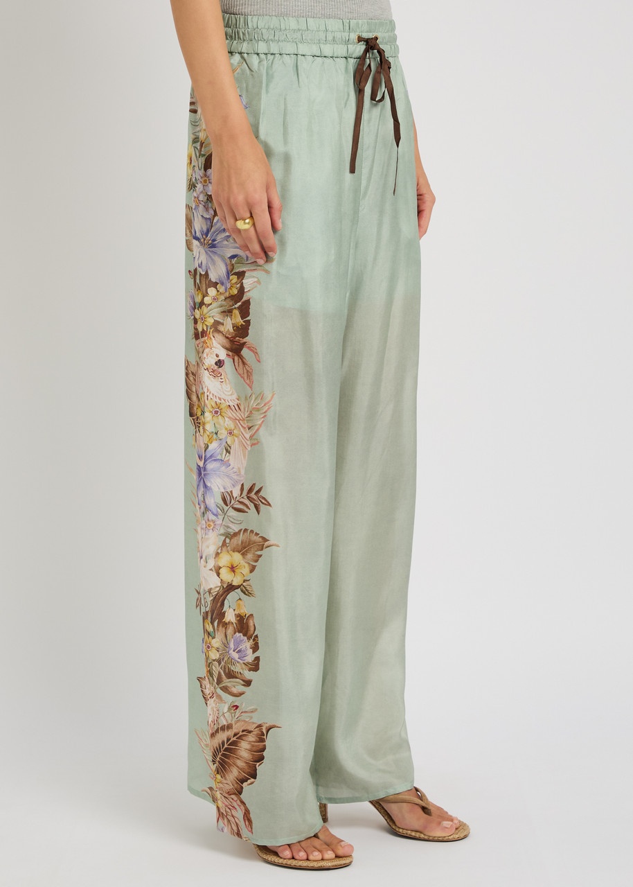 Zimmermann Coco Floral-printed Silk Trousers - 2