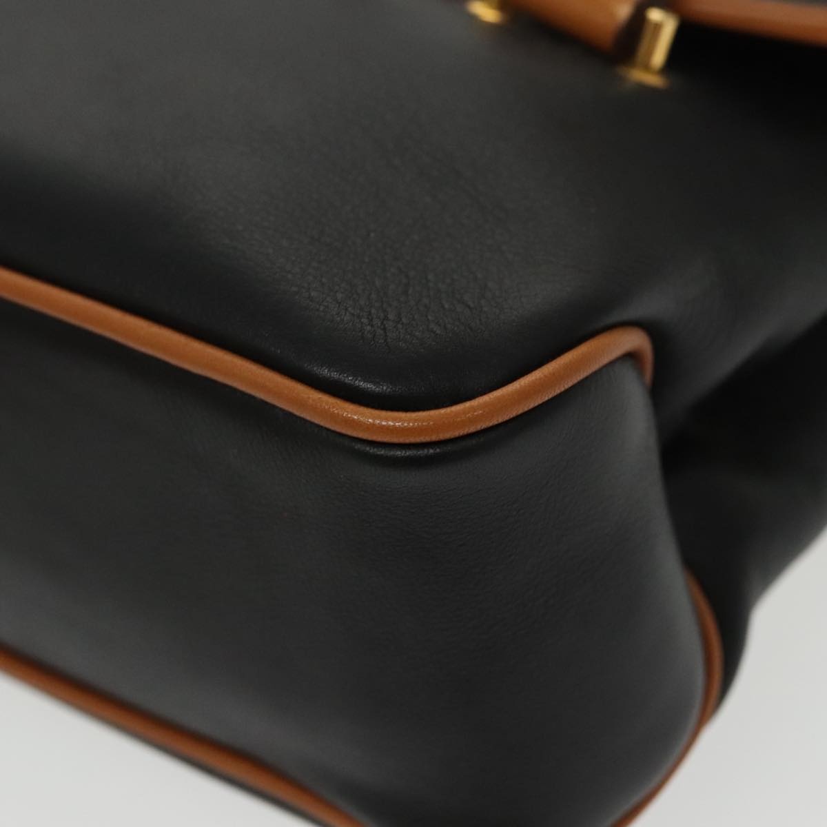 CELINE Hand Bag Leather Black Gold - 15