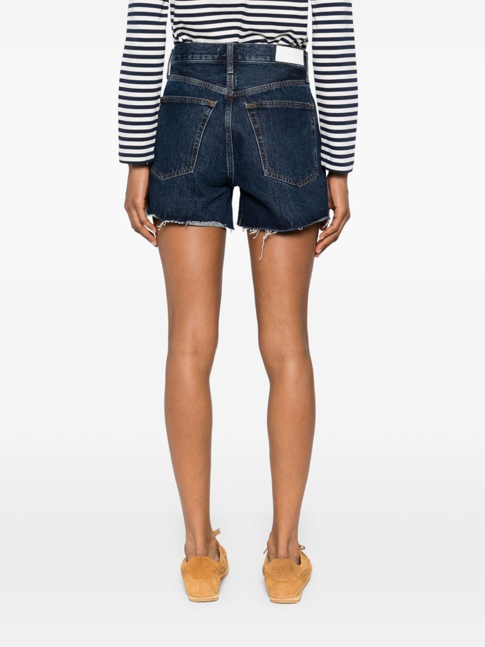 90s Low Slung denim shorts - 4