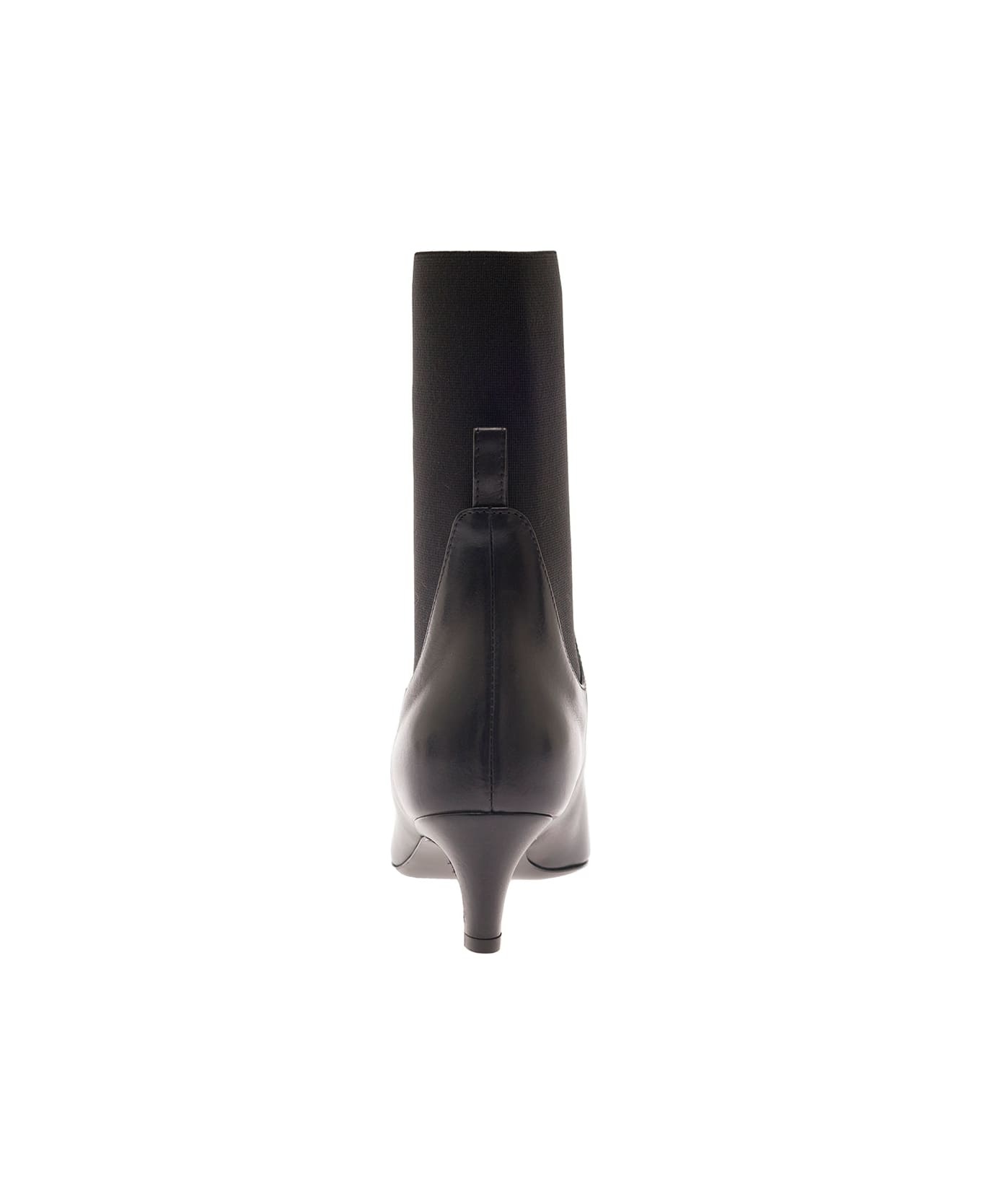 The Mid Heel Leather Boot - 4