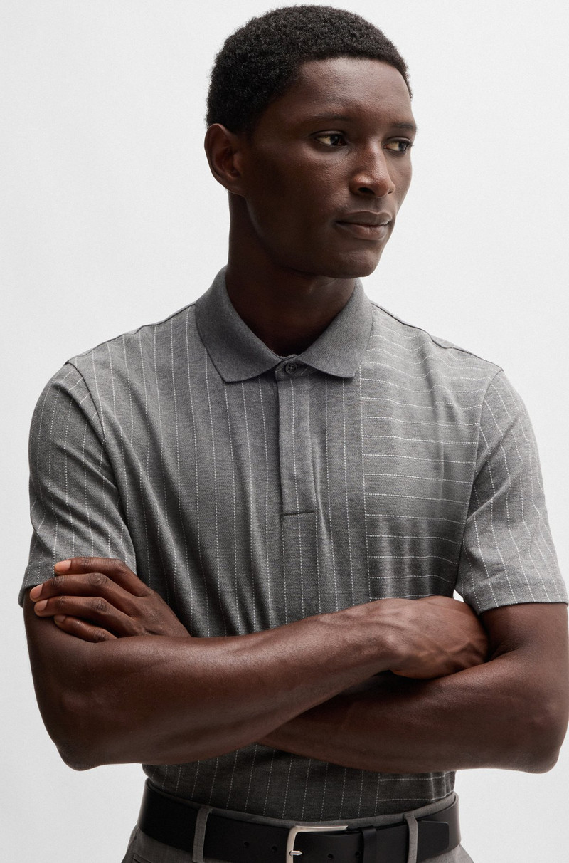 MERCERIZED-COTTON POLO SHIRT WITH MIXED STRIPES 3