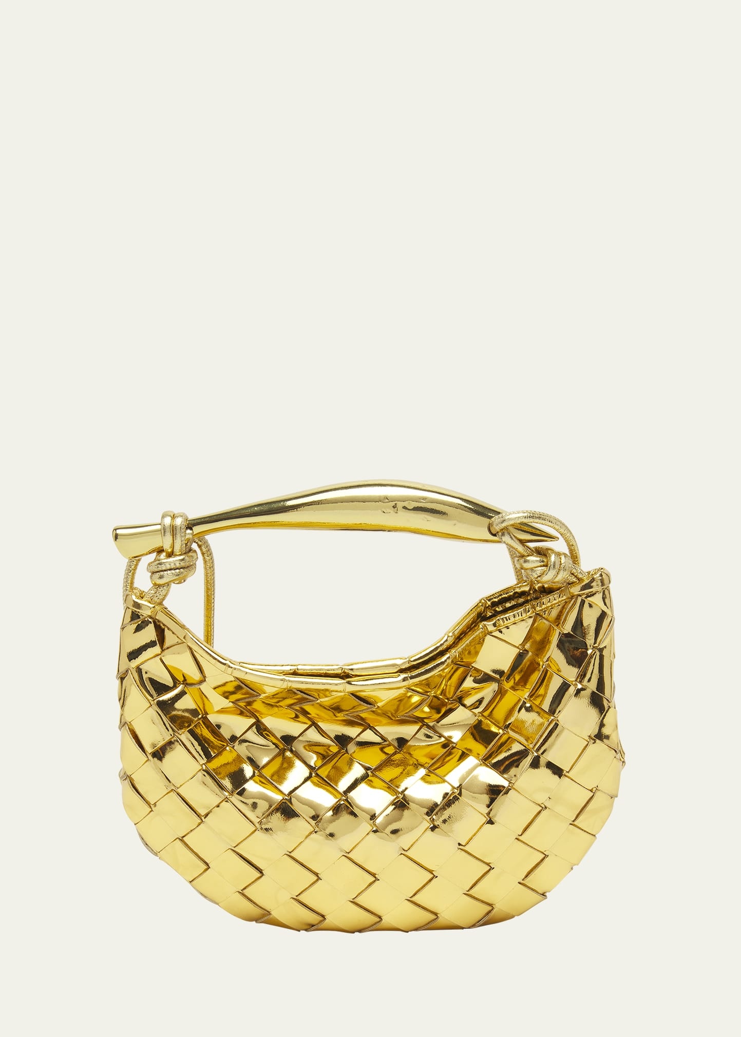 Sardin Mini Metallic Intrecciato Top-Handle Bag - 1