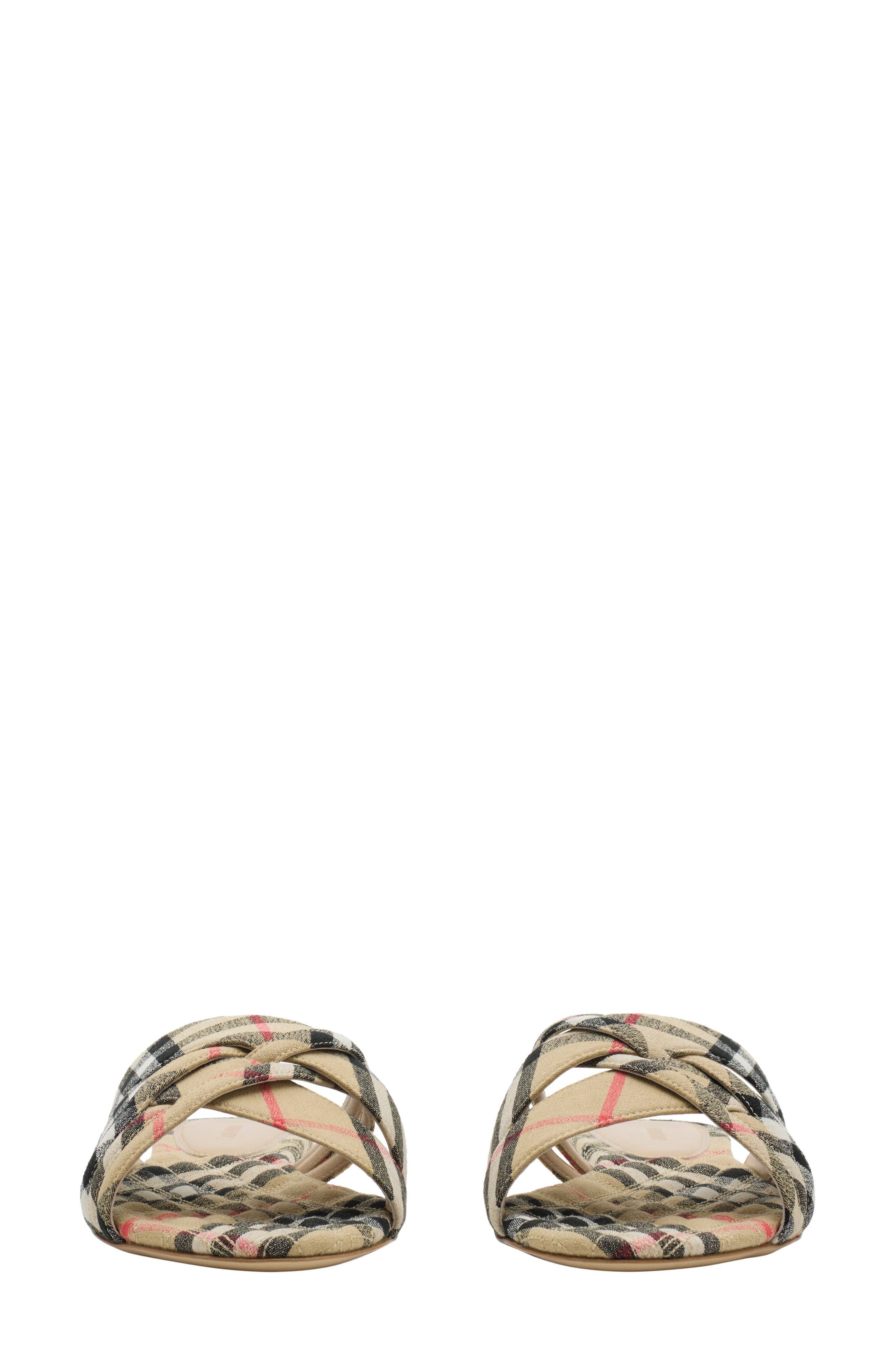 burberry Cabana Woven Slide Sandal in Sand Ip Check at Nordstrom - 2