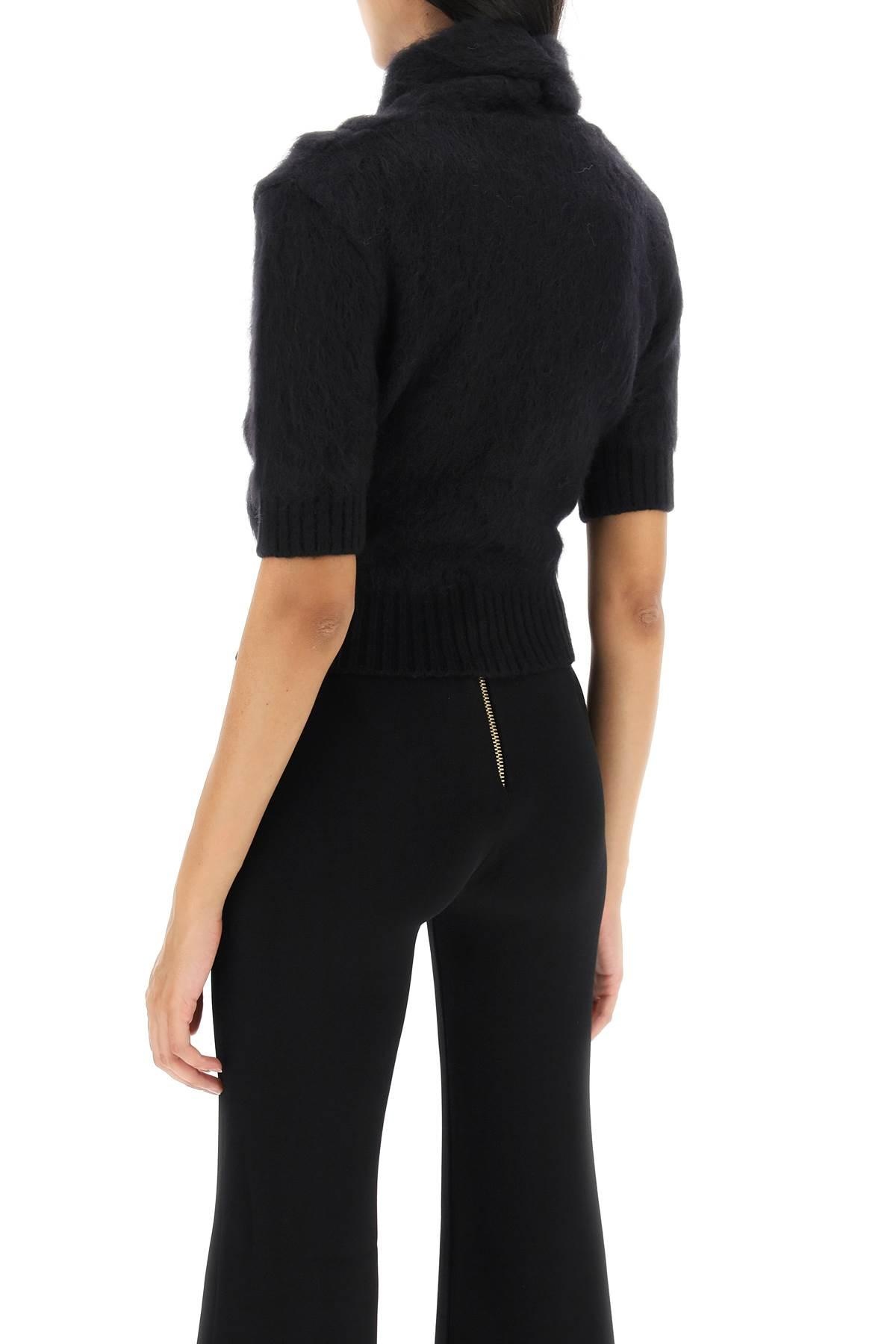 Balmain Brushed Yarn Surplice Top - 4