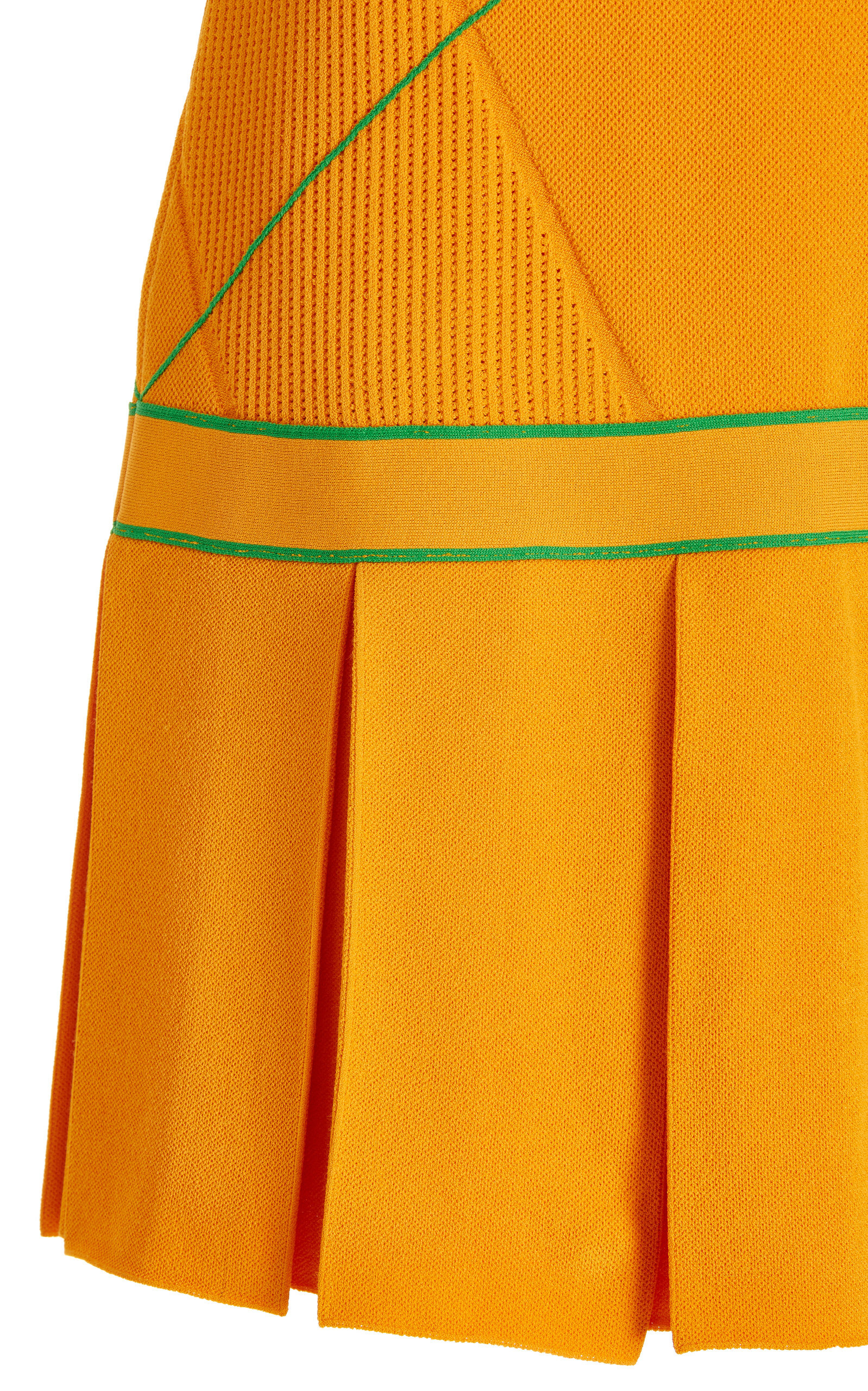 Pleated Knit Mini Dress orange - 5