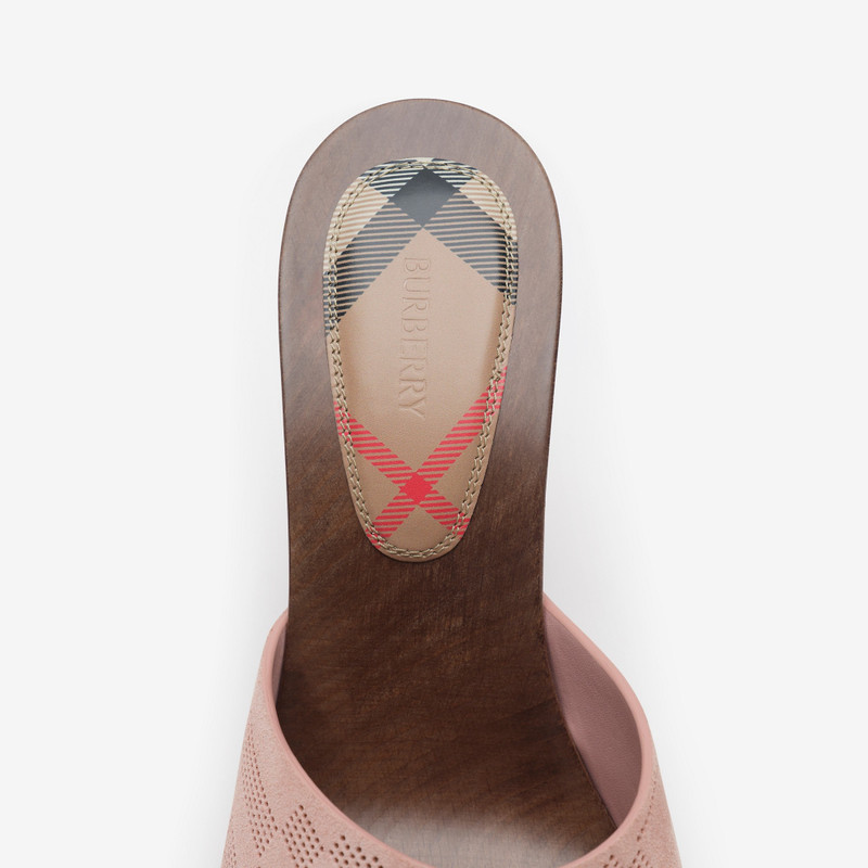 Check Suede Potter Mules​ 6