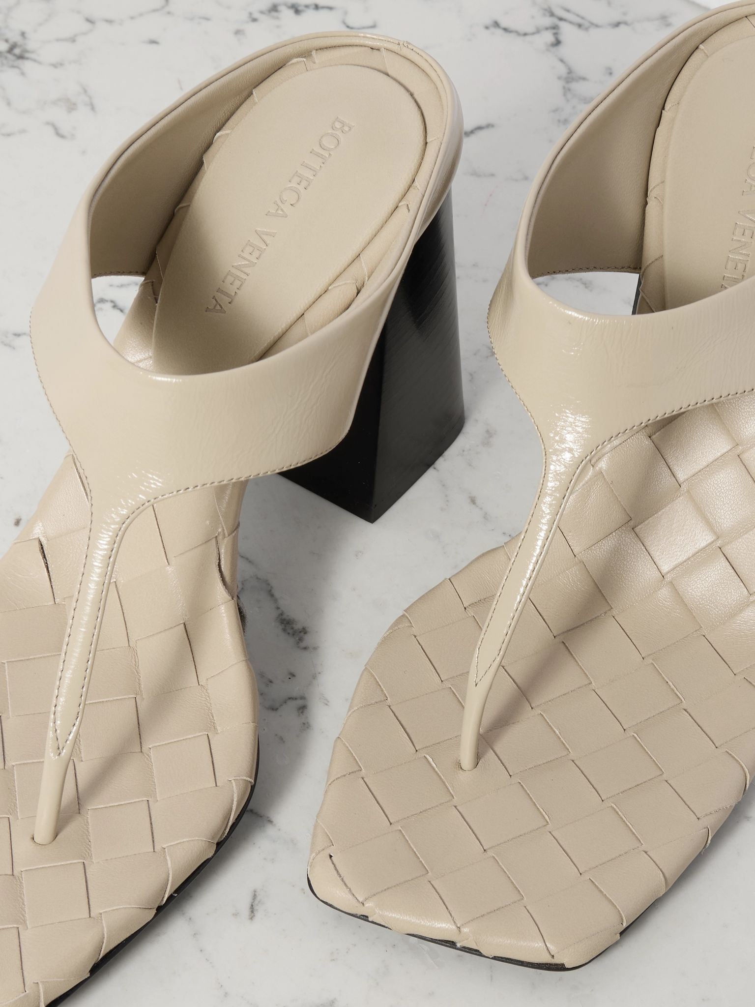Leather sandals Ivory - 4