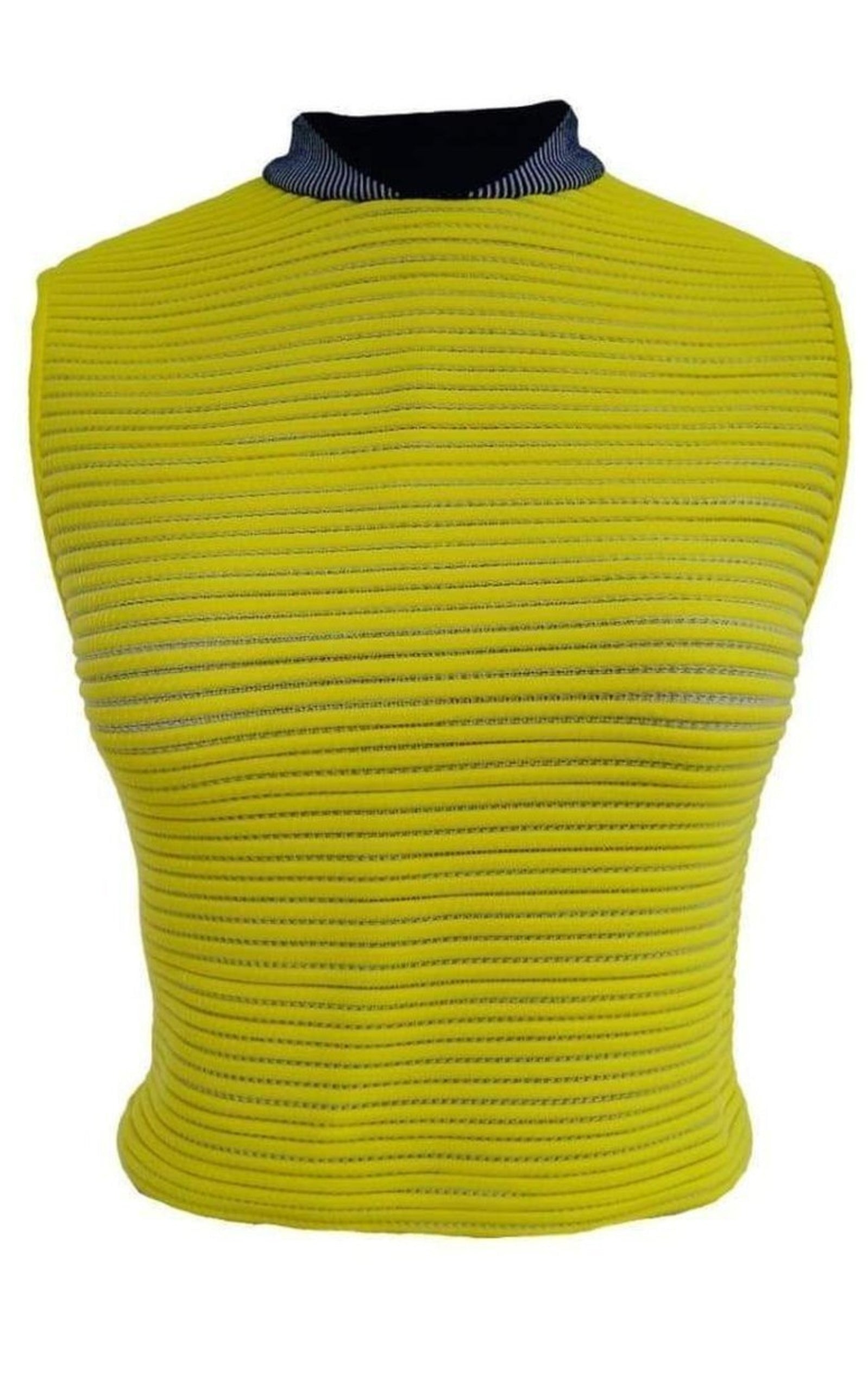 Neon-Yellow Cycling Sleeveless Top - 1