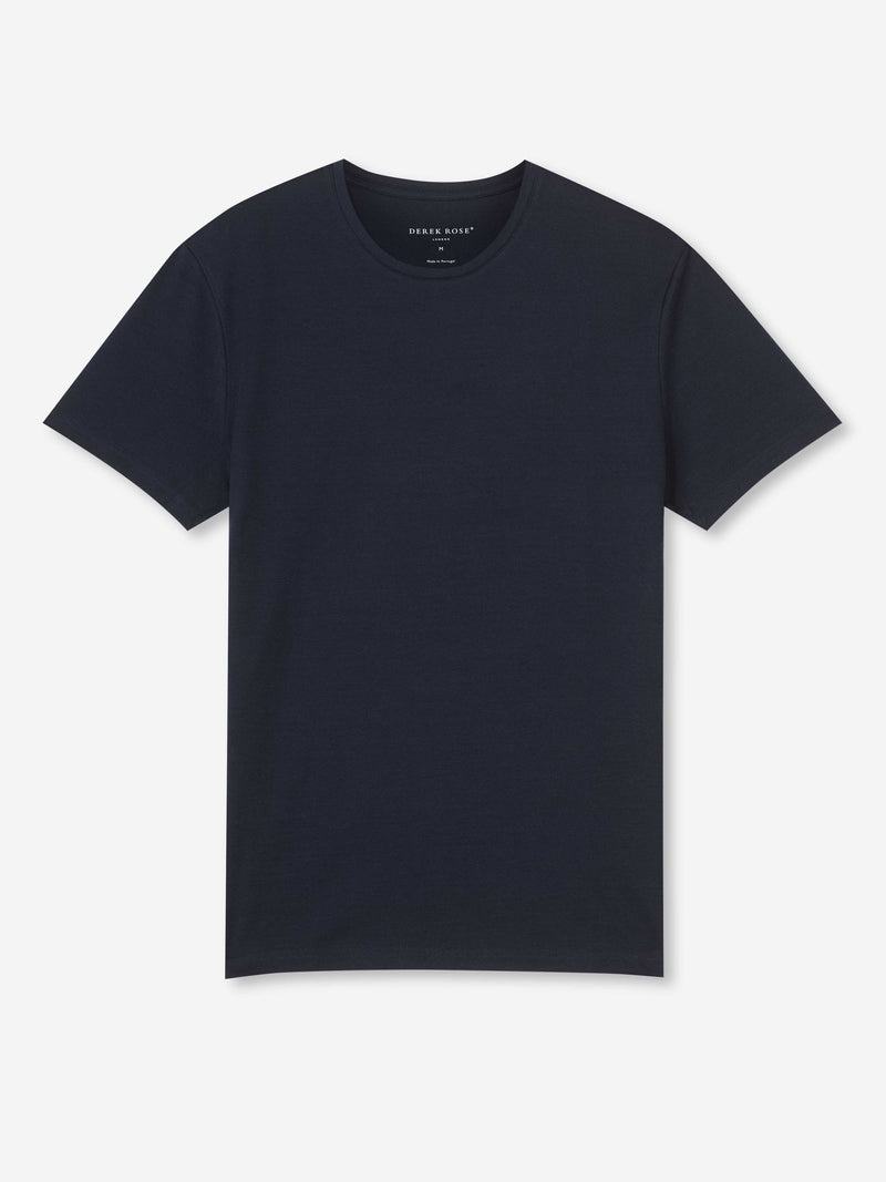 Men's T-Shirt Ramsay 2 Pique Cotton Tencel Navy - 1
