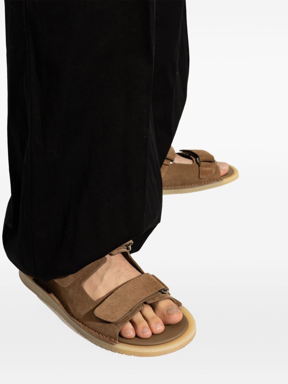 touch-strap leather sneakers - 6