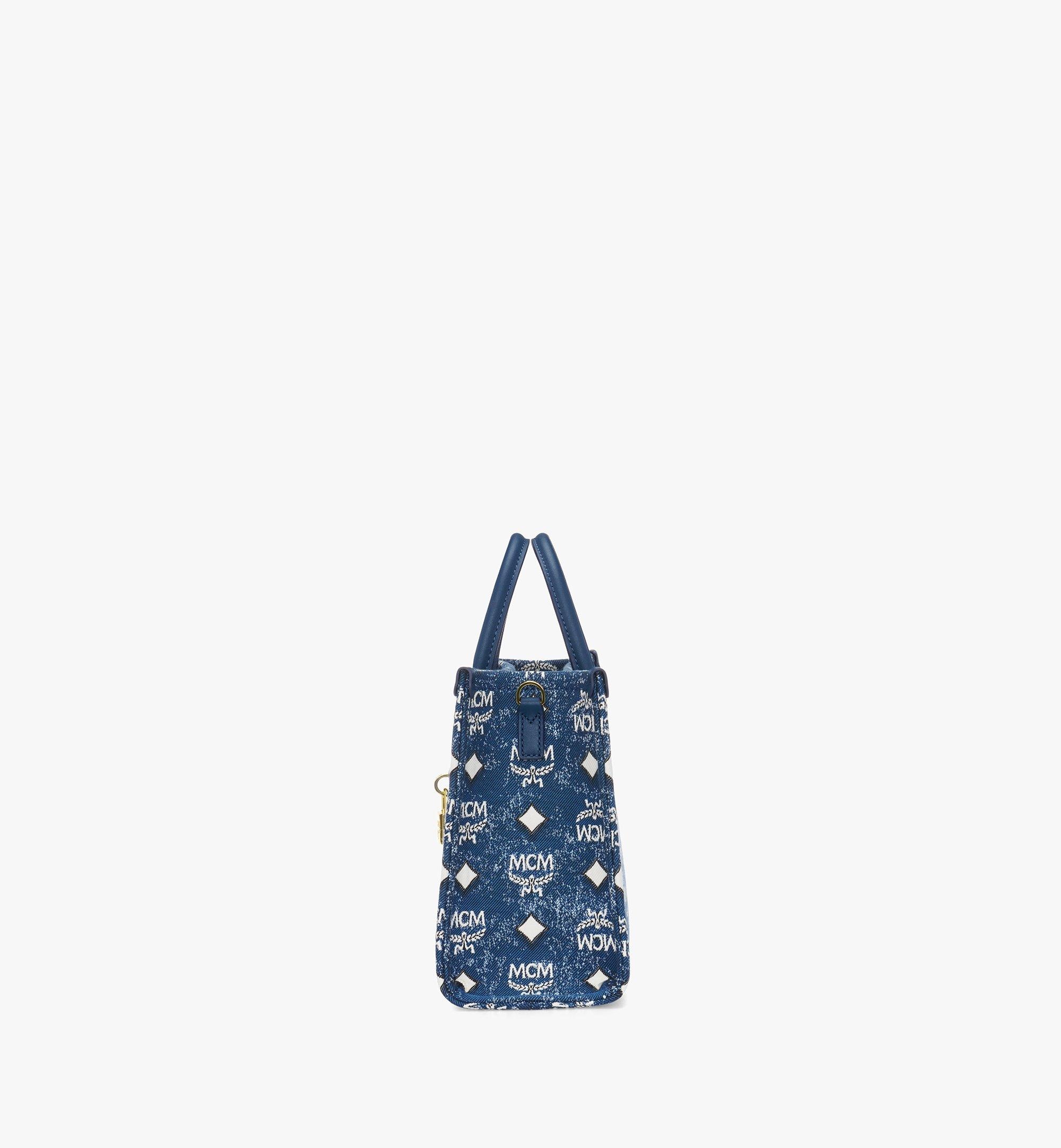 München Tote in Vintage Denim Jacquard - 3