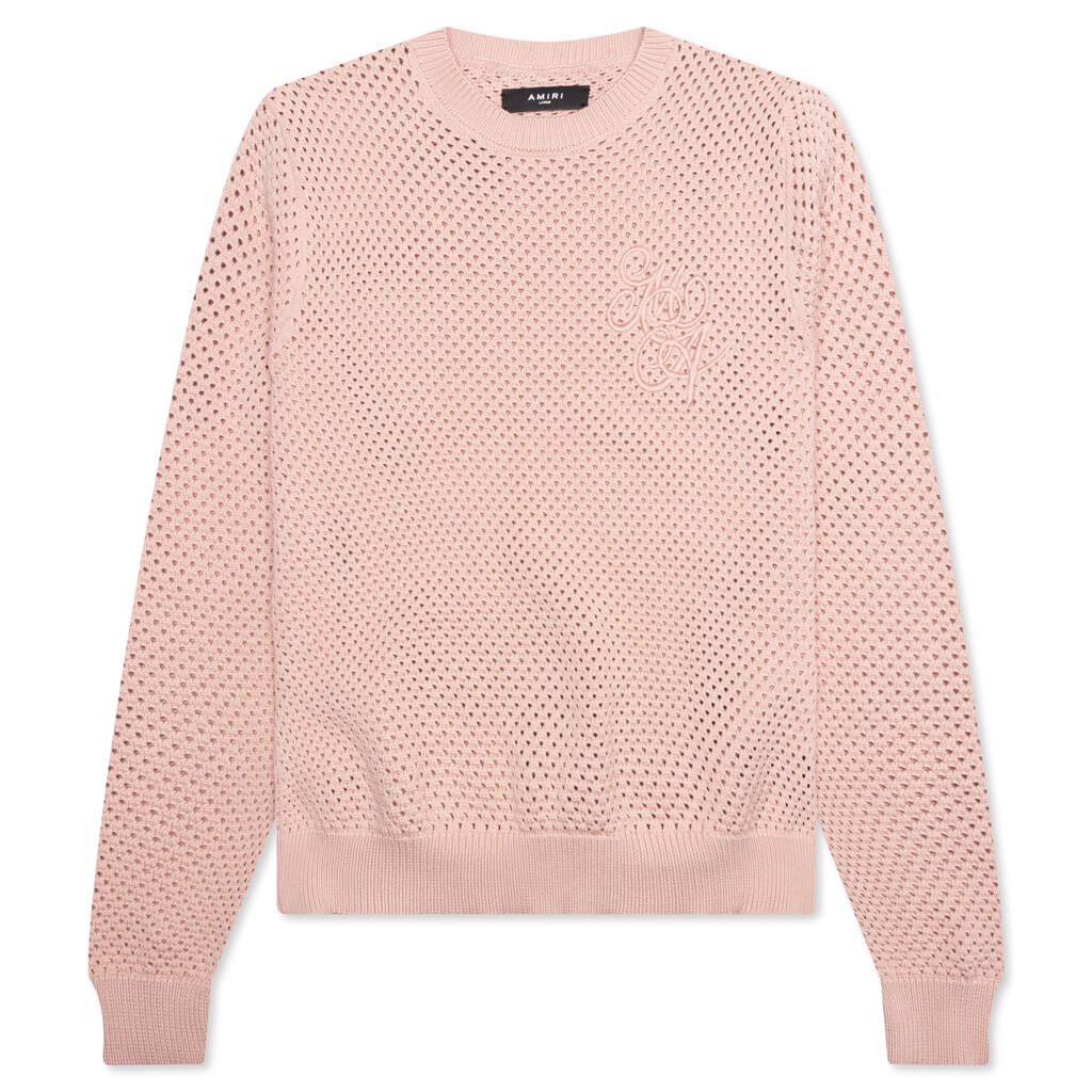 MA SWIRL CROCHET CREWNECK - BLUSH - 1