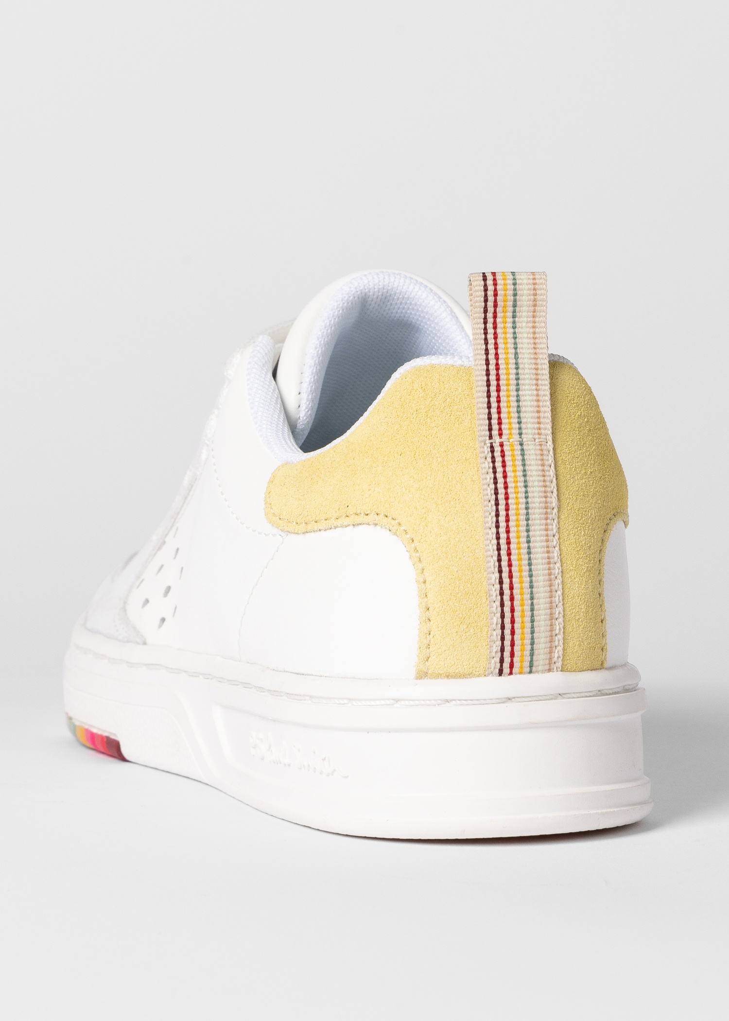 Women's White Contrast-Panel 'Cosmo' Trainers - 5