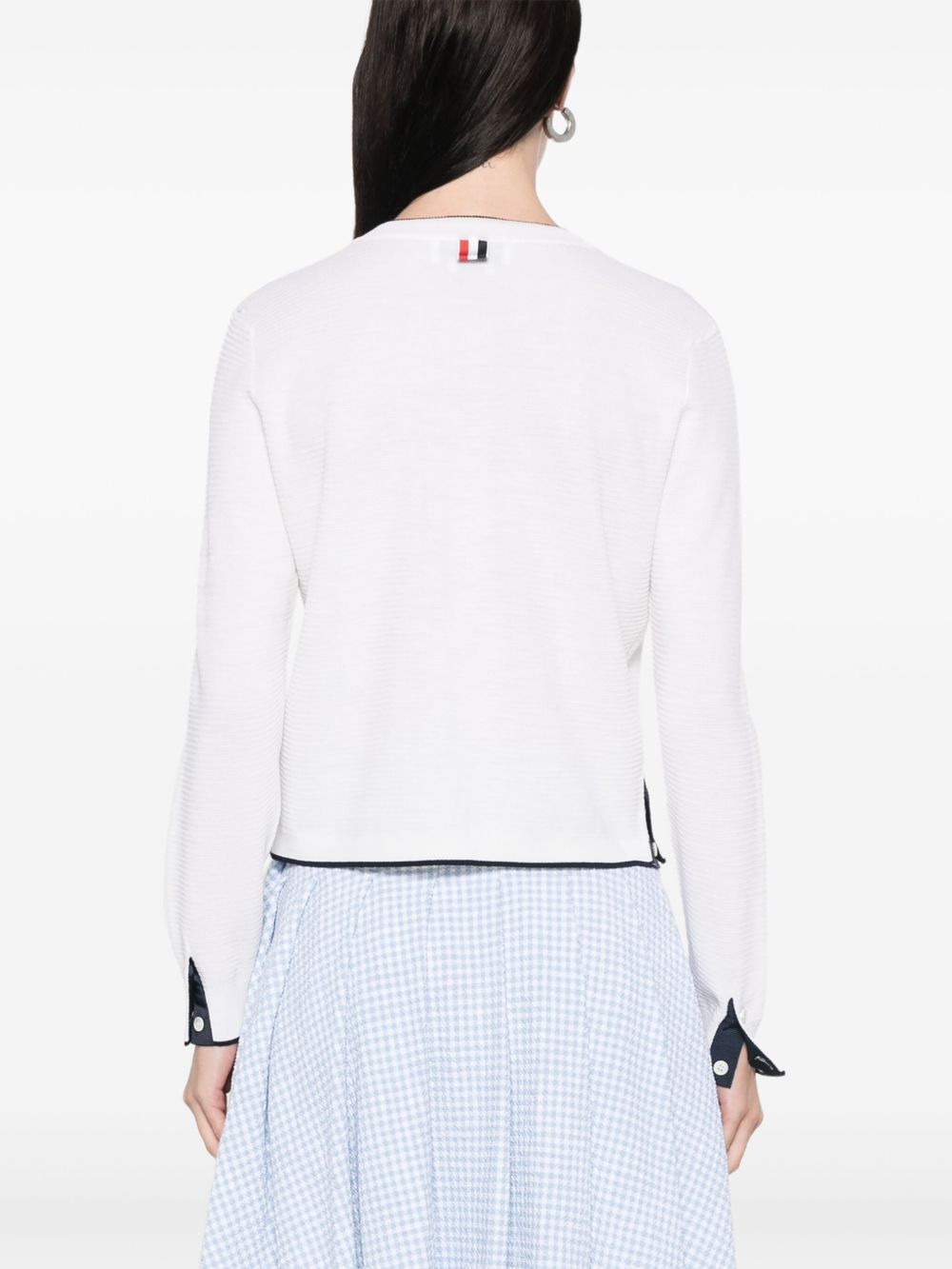 4 Bar Stripes textured cardigan - 4