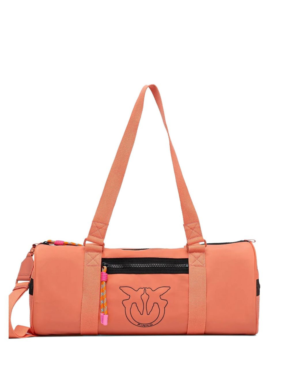 logo-embellished cylindrical travel bag - 1