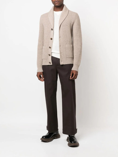 TOM FORD shawl-lapels ribbed-knit cardigan outlook