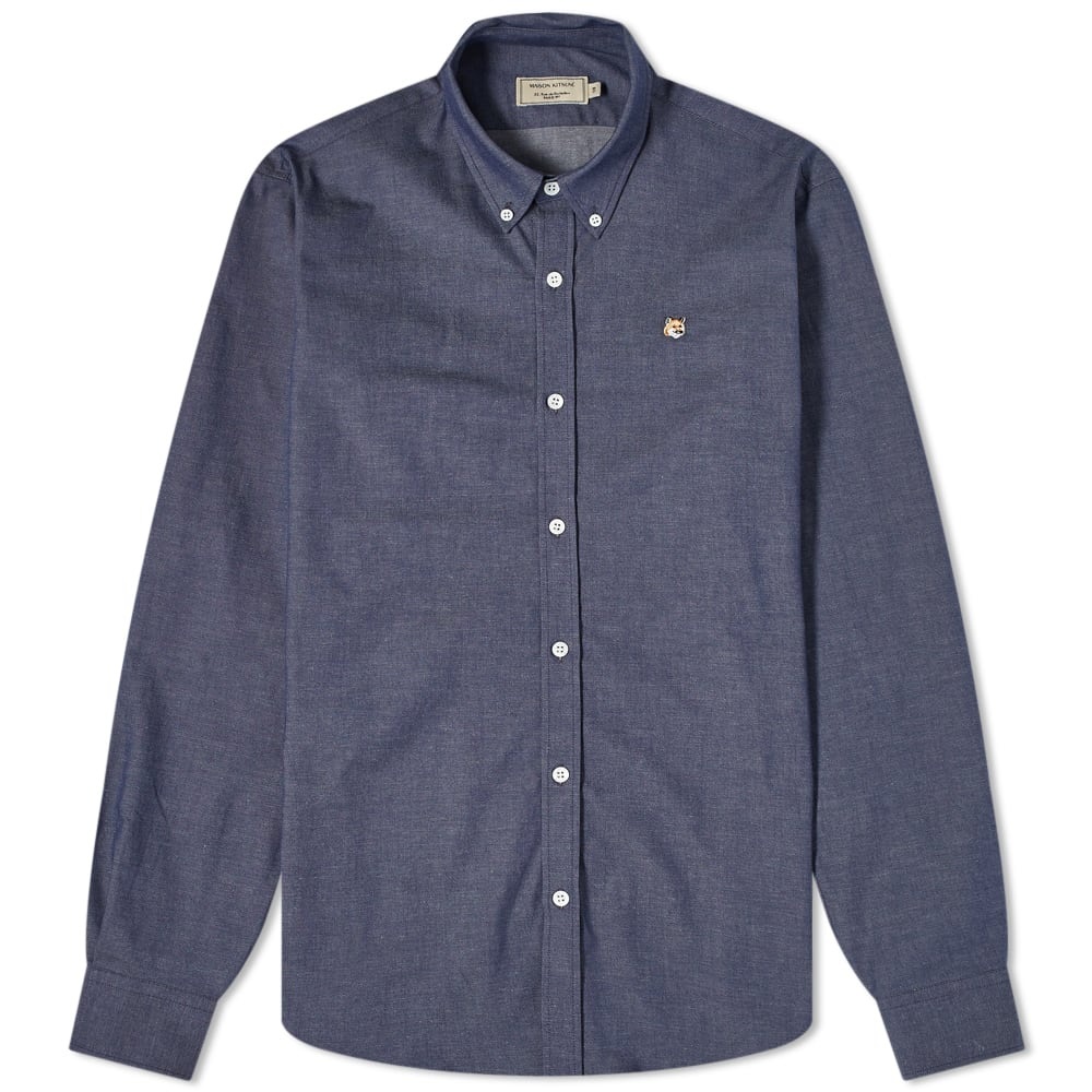 Maison Kitsuné Fox Head Embroidery Classic Shirt - 1