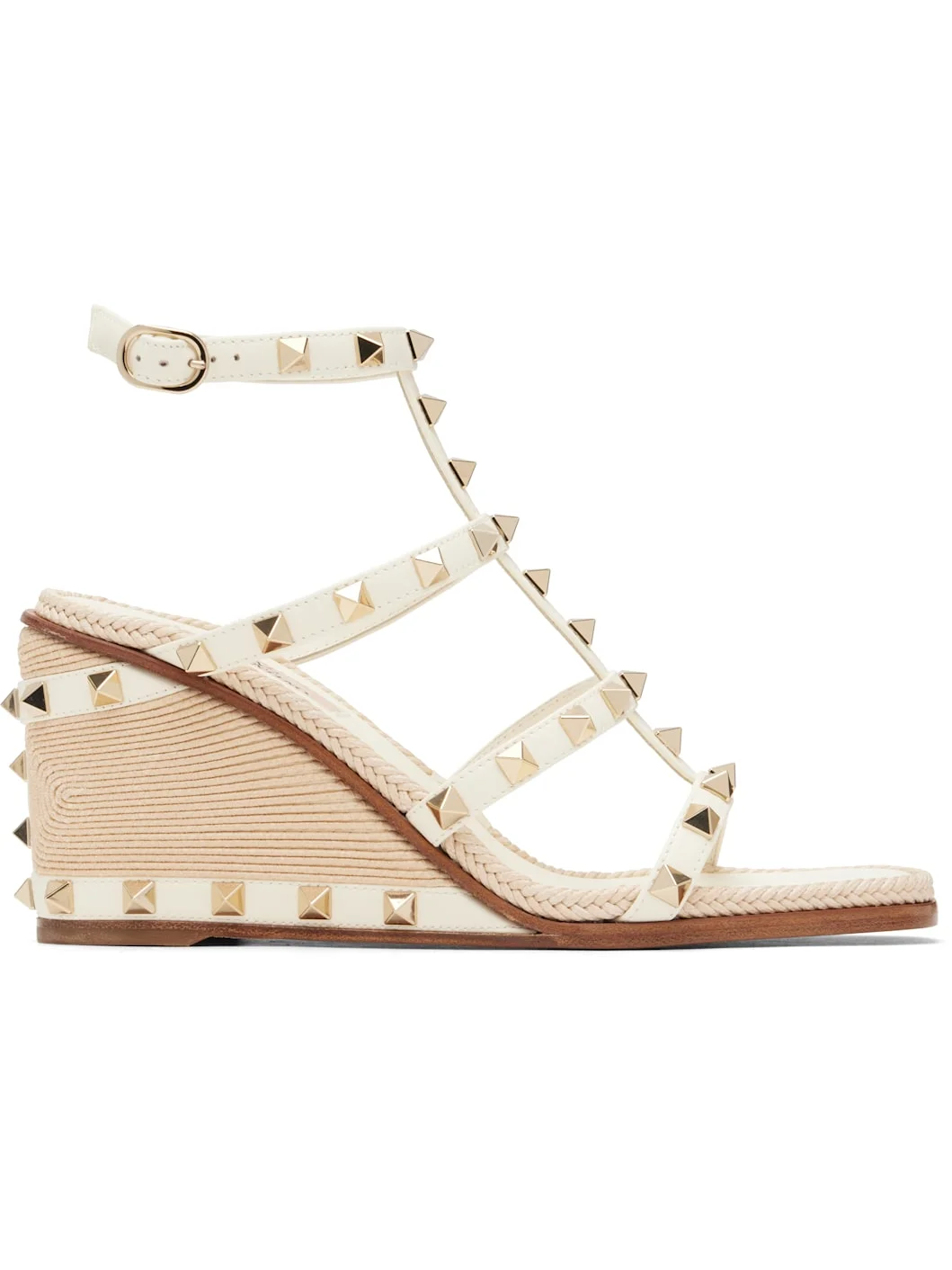 Off-White Cornely Embroidery Rockstud Wedge Sandals - 1