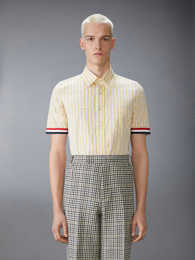 Thom Browne GINGHAM CHECK POPLIN SHORT SLEEVE SHIRT outlook