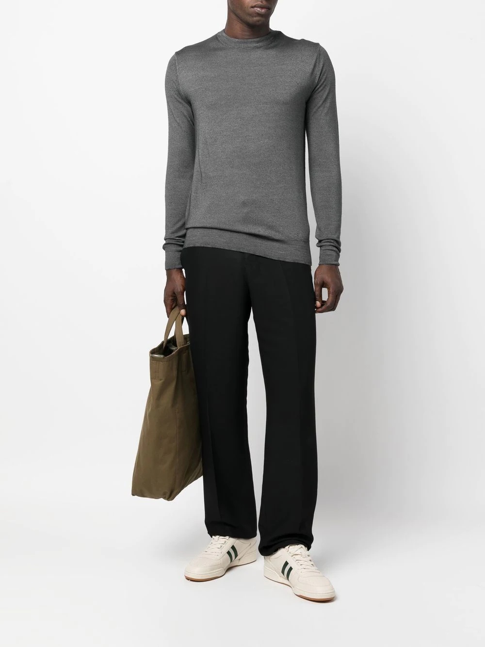 melange-effect wool sweater - 2