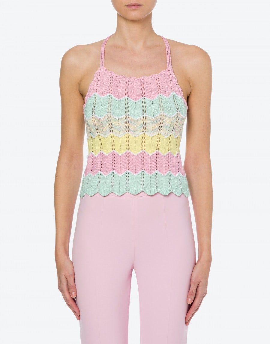 CHEVRON KNIT TOP - 2