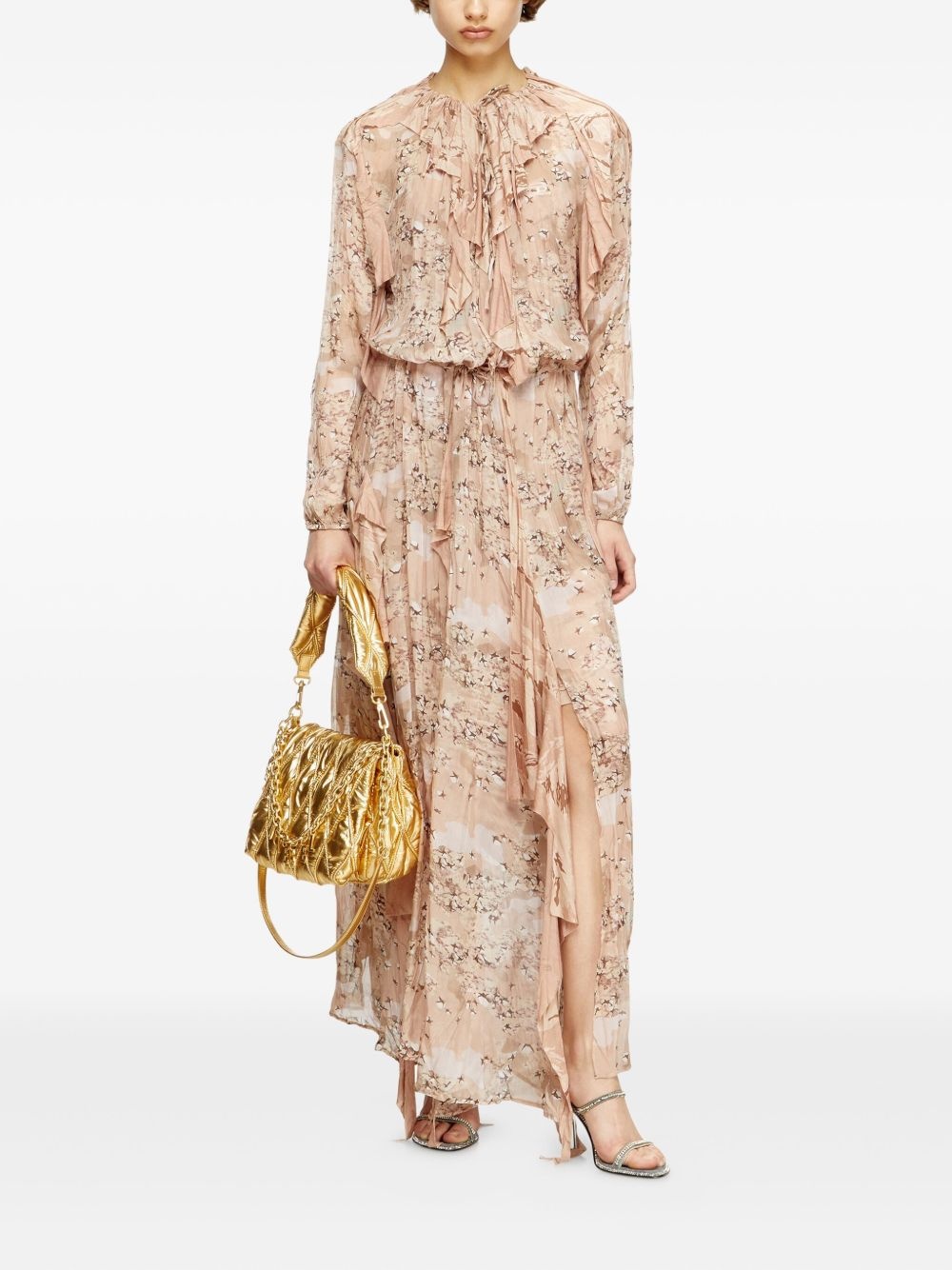 D-Azzling-R1 ruffled print maxi dress - 2