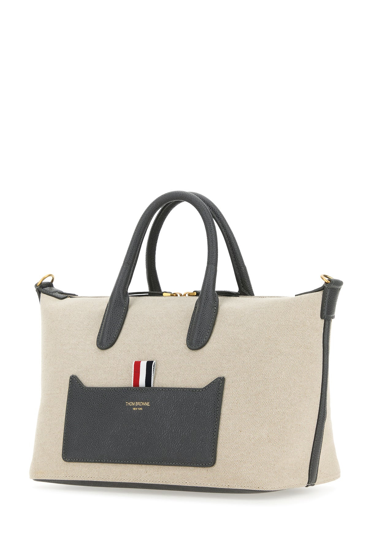 Sand canvas Duffle small handbag - 2