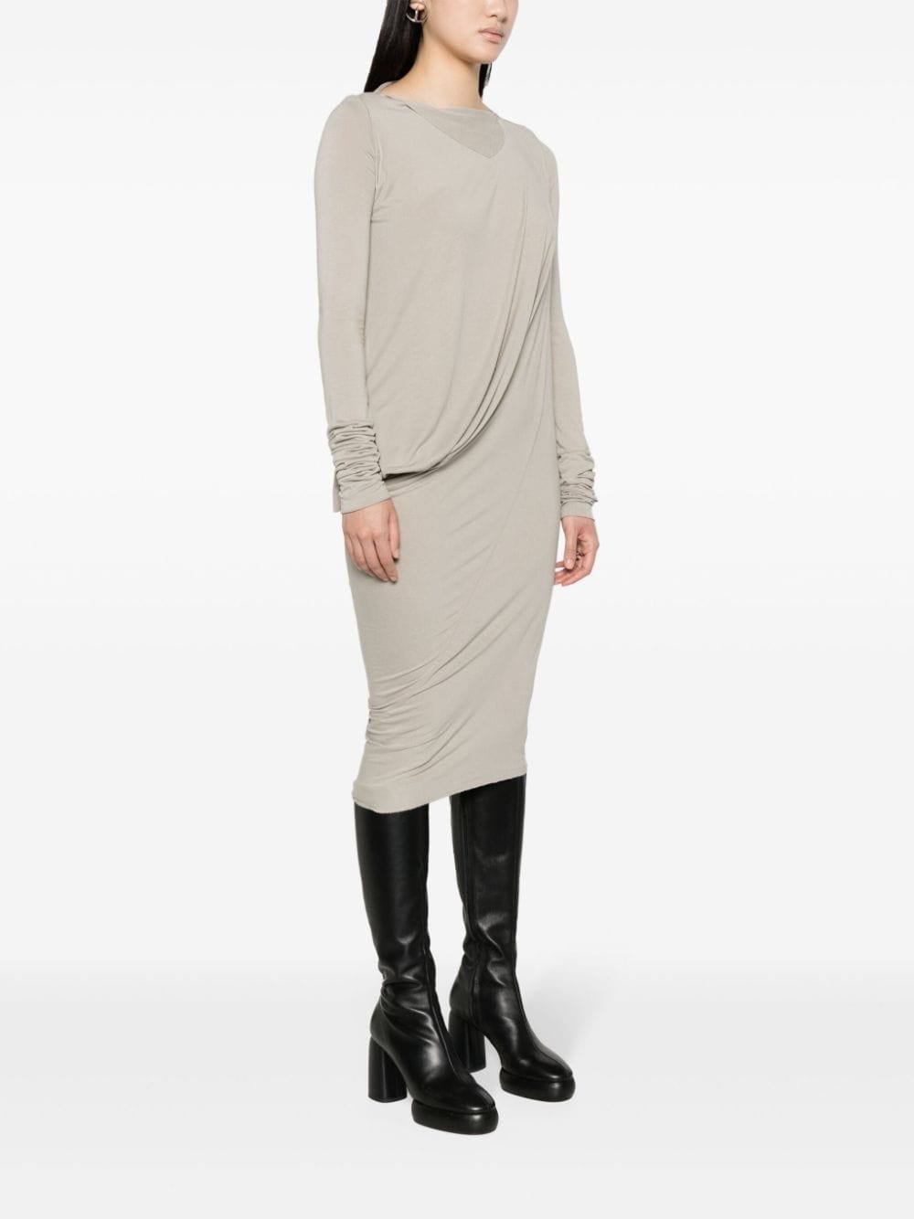 asymmetric long-sleeved blouse - 3