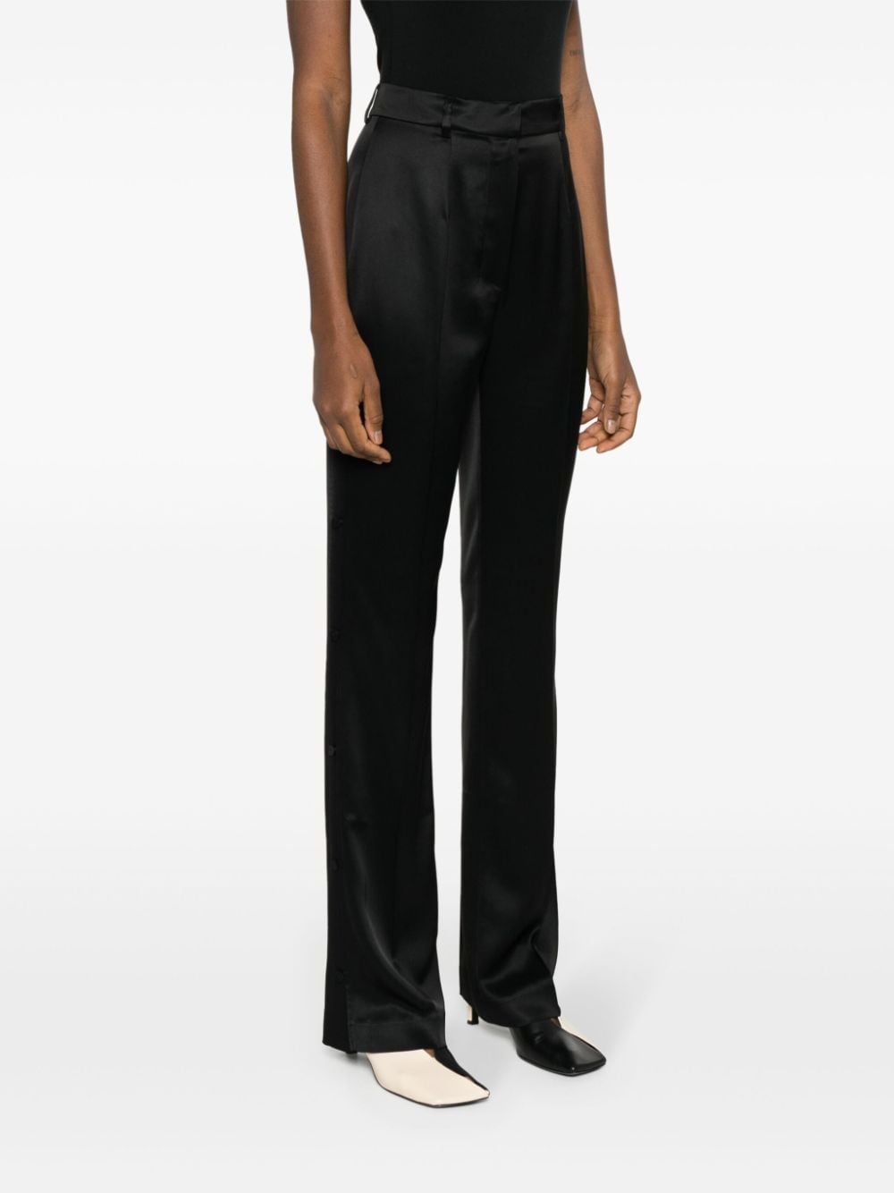 【送料&関税込】Nanushka Felina Straight-leg Satin Trousers Nanushka Felina straight-leg trousers | farfetch | REVERSIBLE