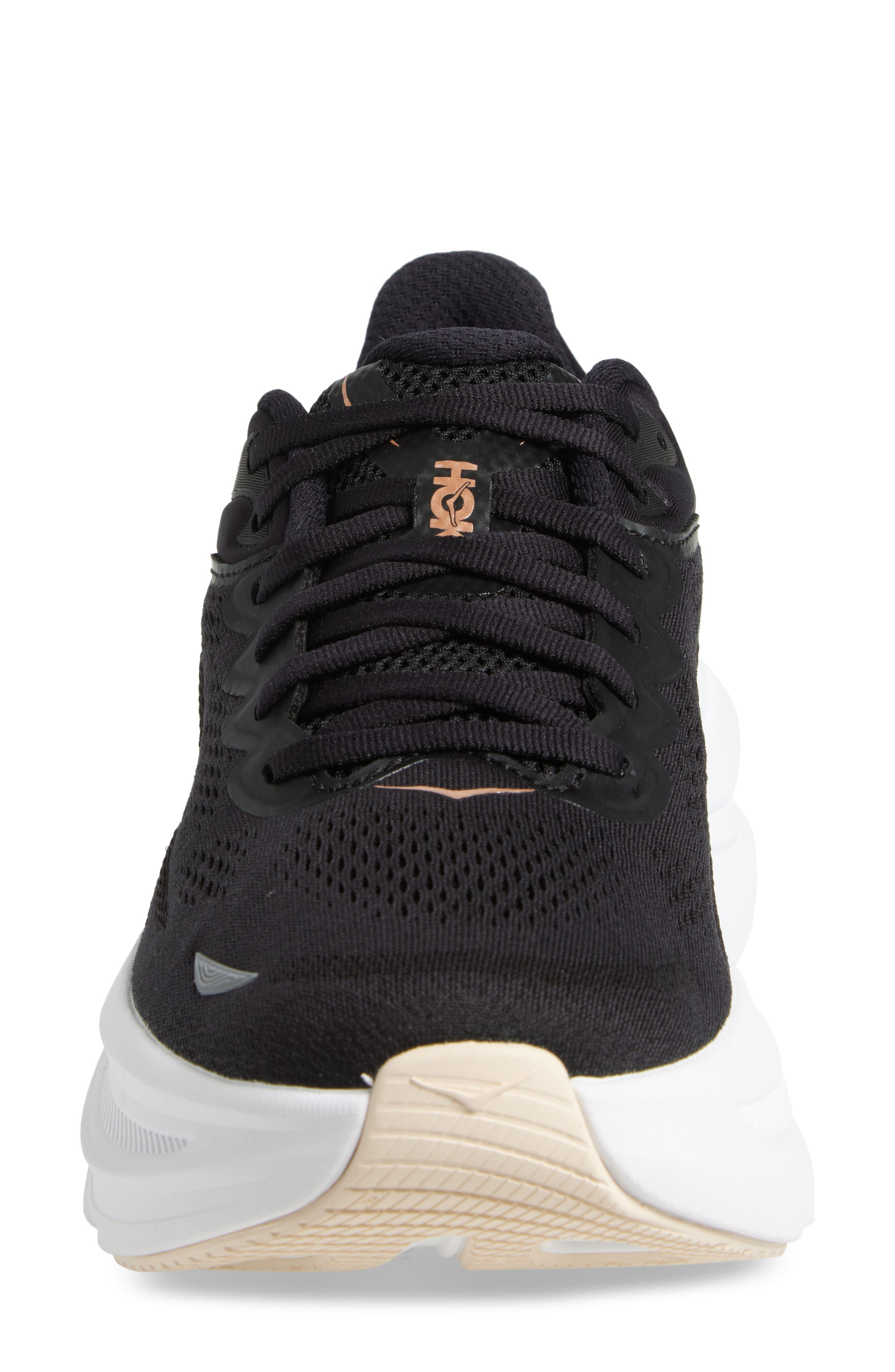 HOKA Bondi 9 Running Shoe in Black /Rose Gold at Nordstrom - 4