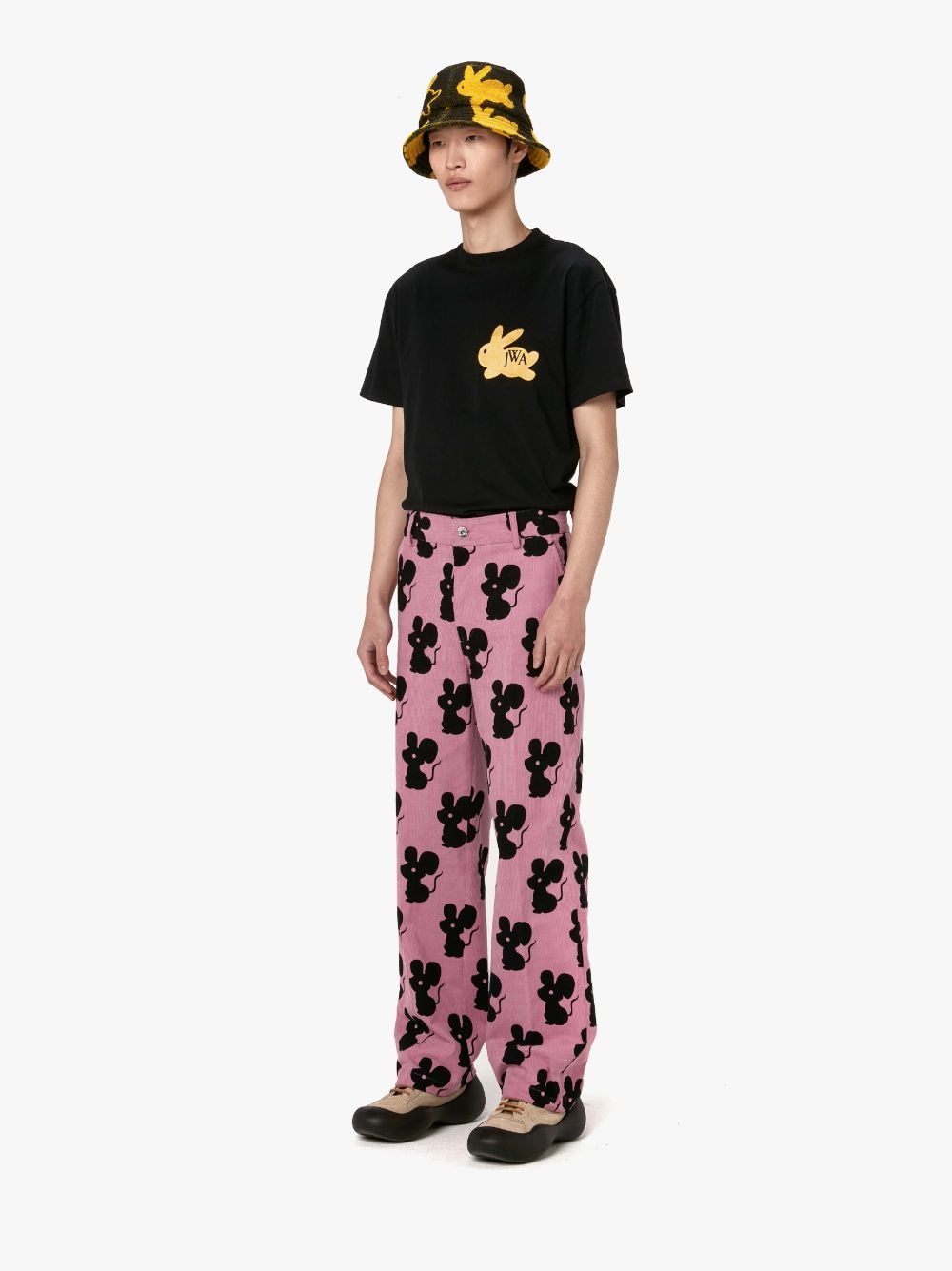 ALL OVER MOUSE STRAIGHT LEG CORDUROY TROUSERS - 4