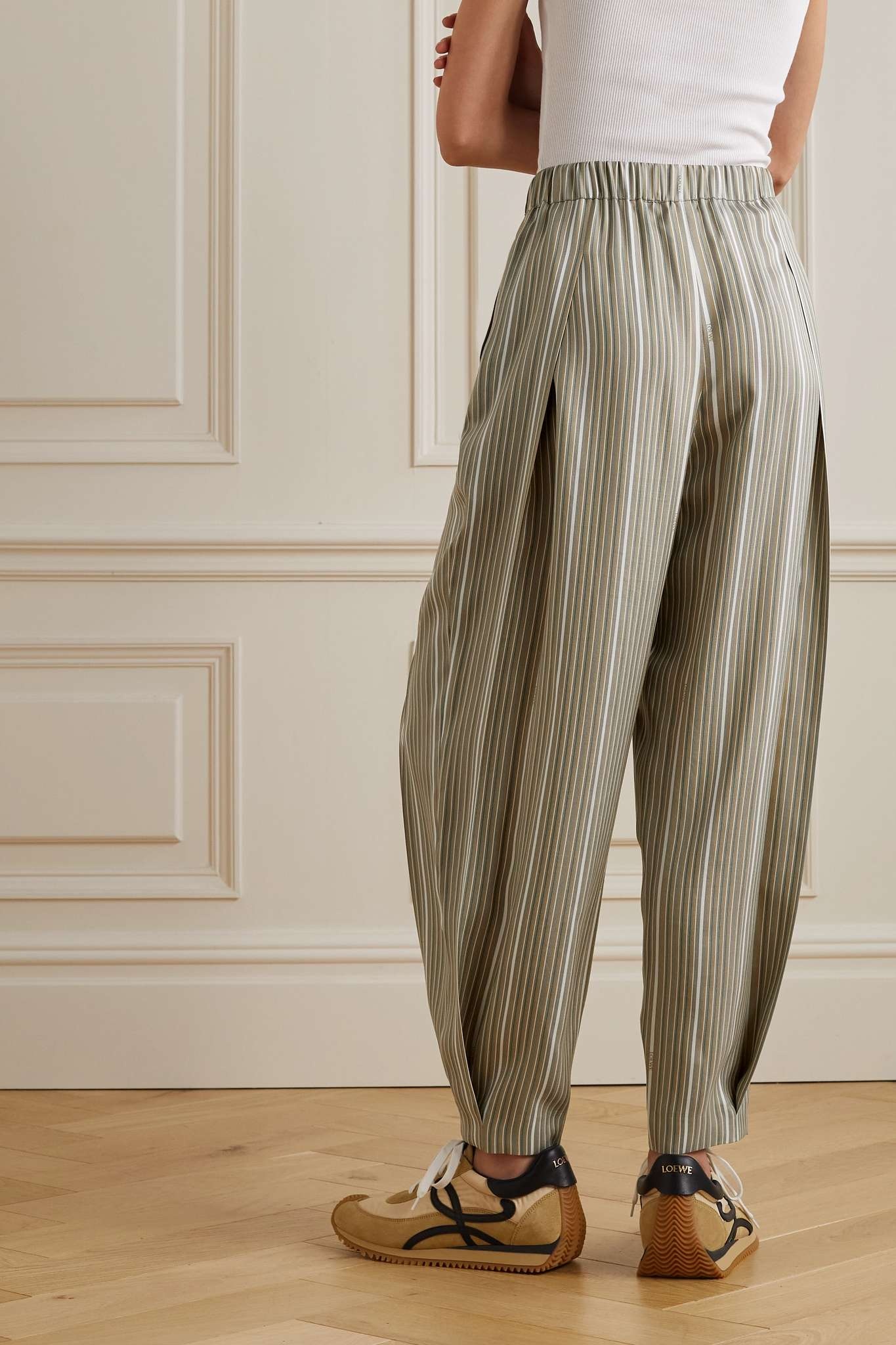 Striped silk tapered pants - 3