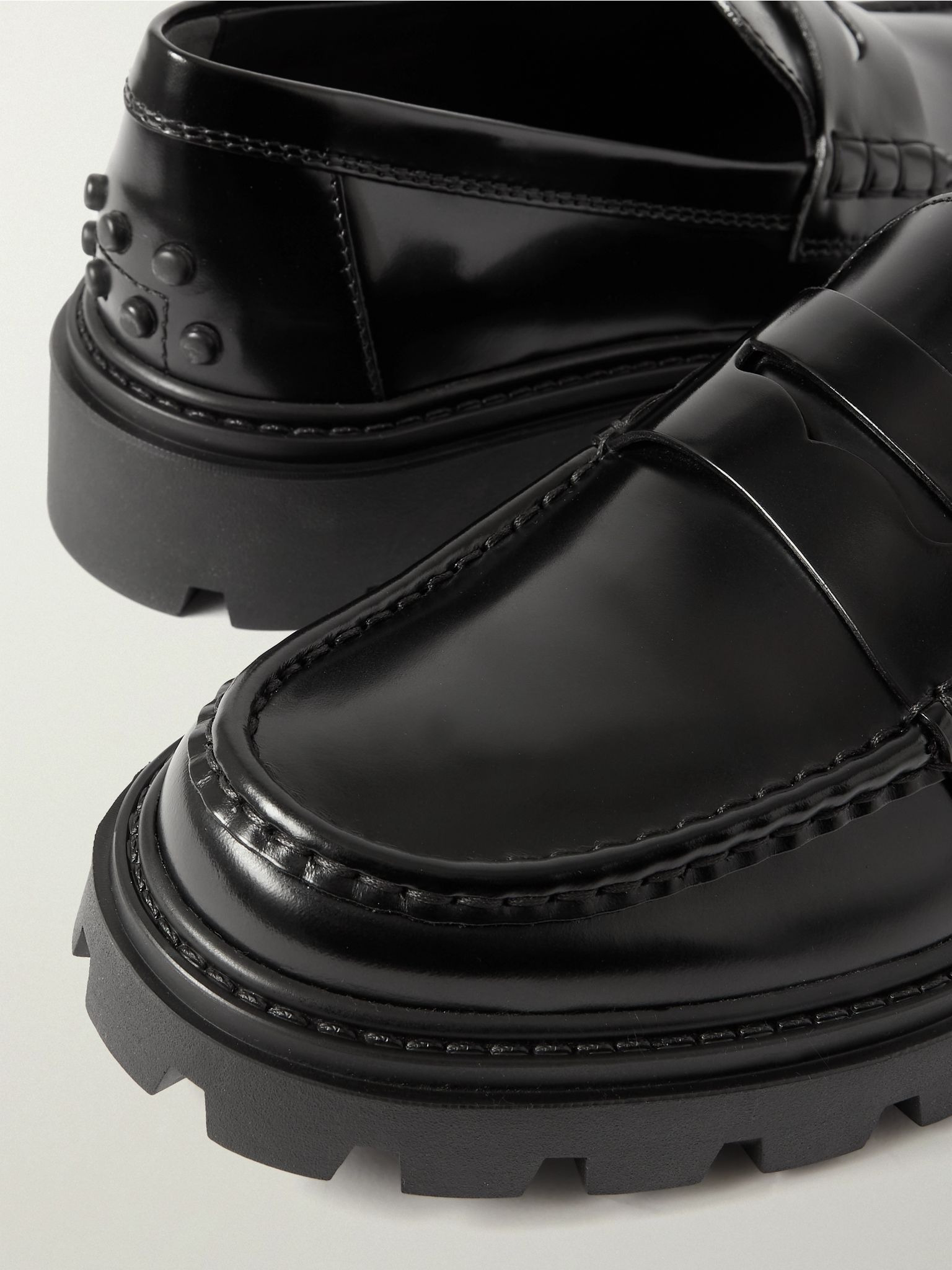 Gomma Pesante glossed-leather loafers Black - 4