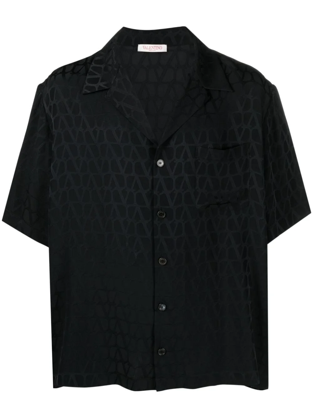 VLogo-jacquard silk shirt - 1