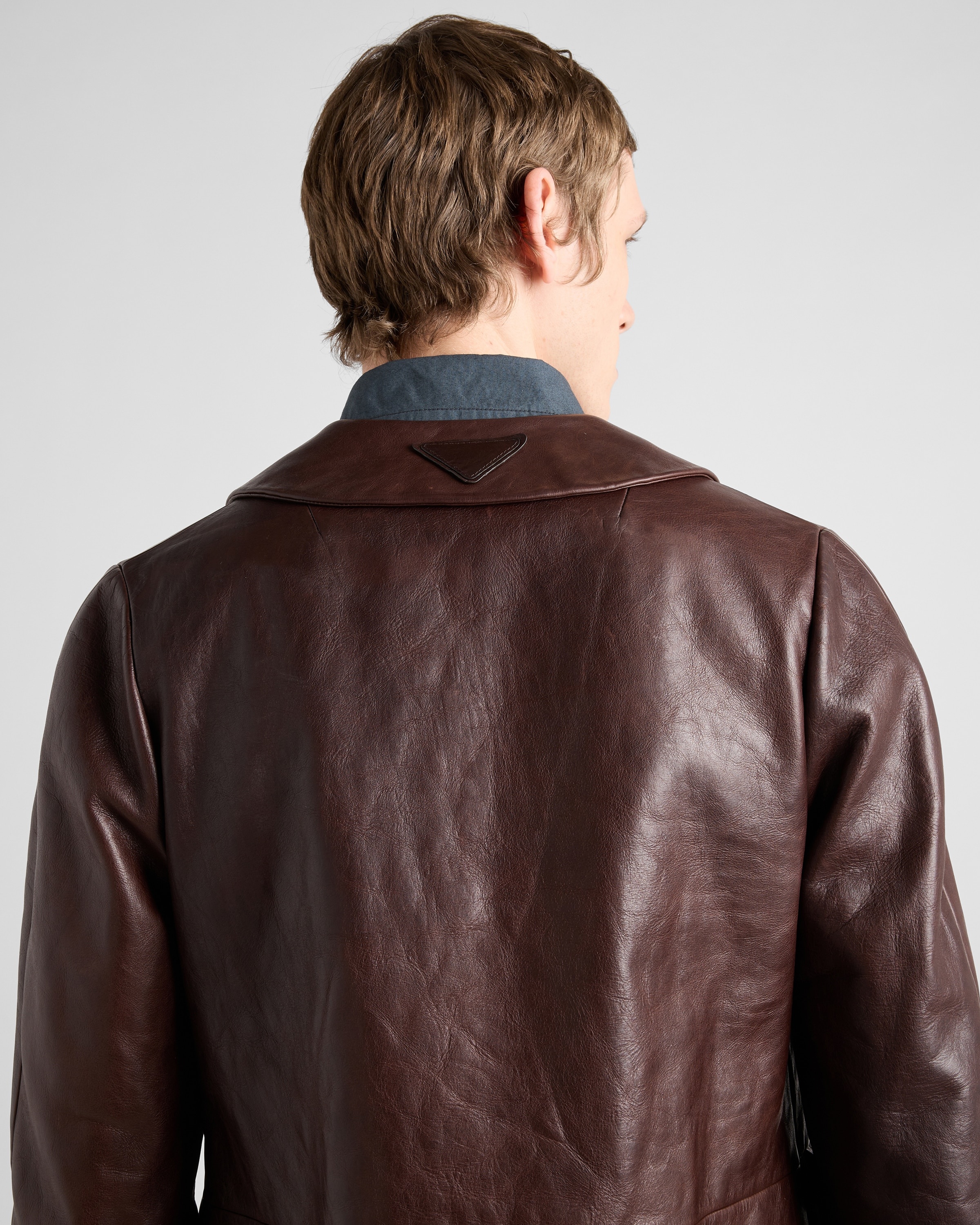 Leather blouson jacket - 4