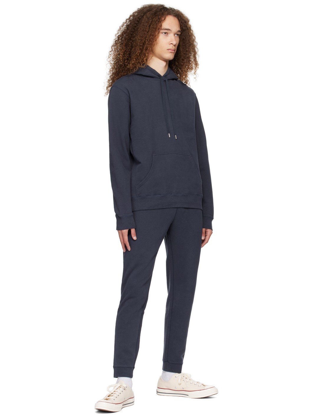 Navy Drawstring Hoodie - 4